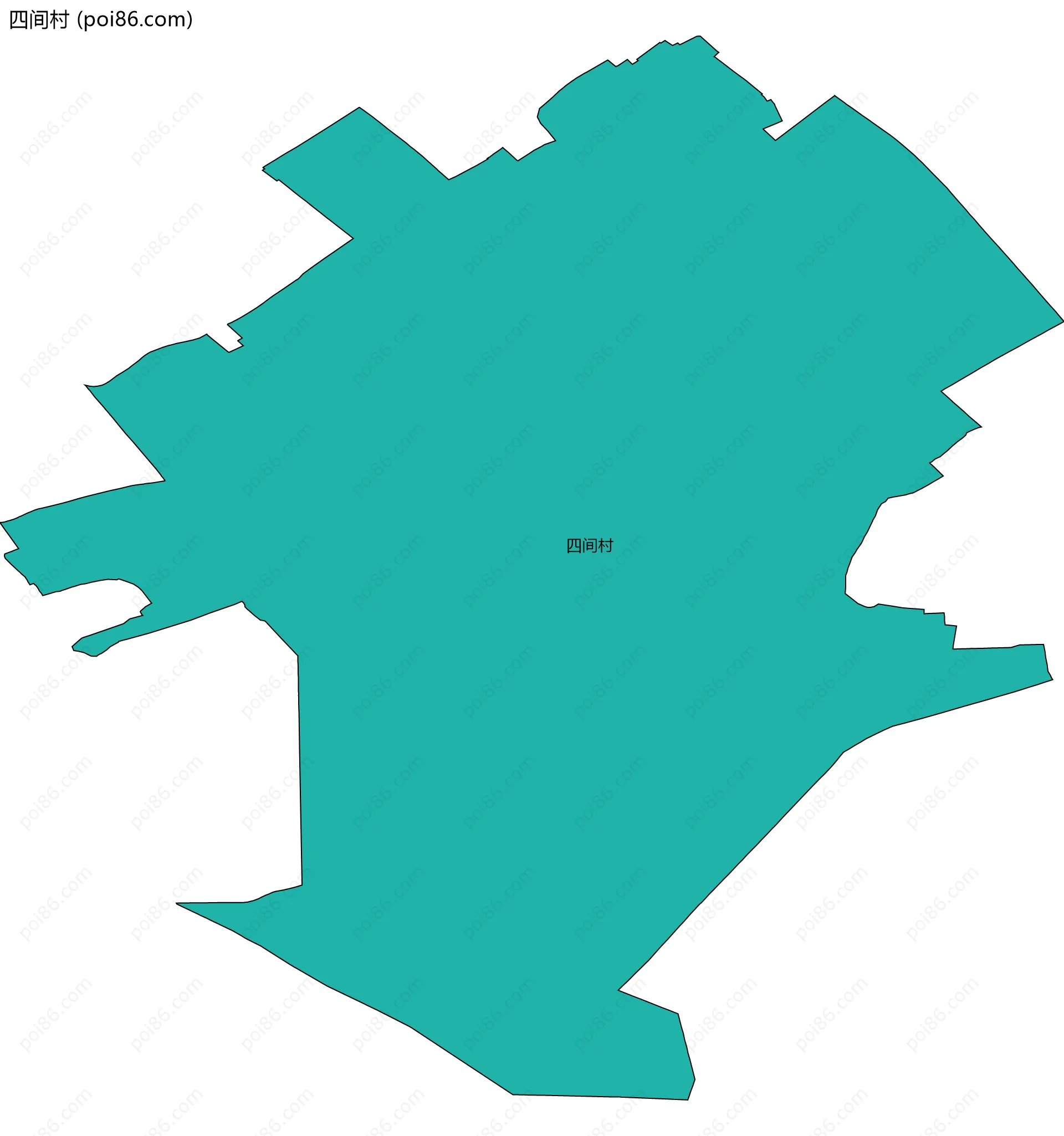 四间村边界地图