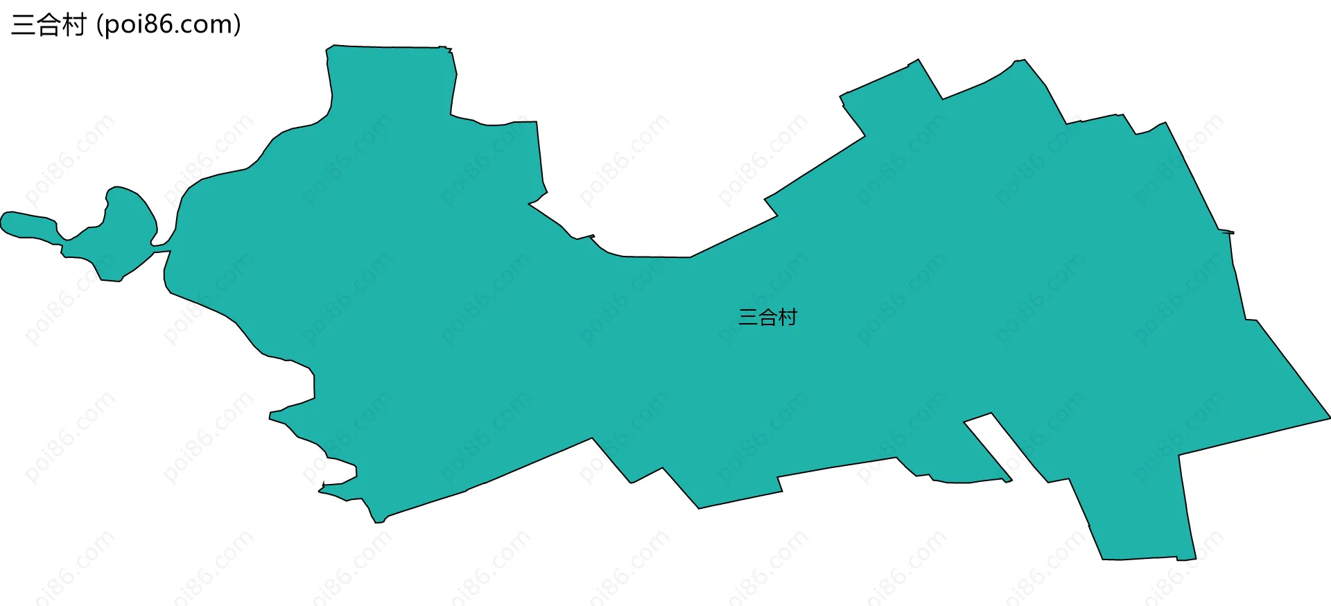 三合村边界地图
