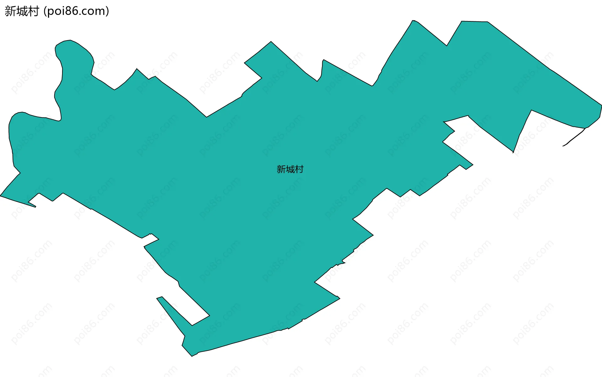 新城村边界地图