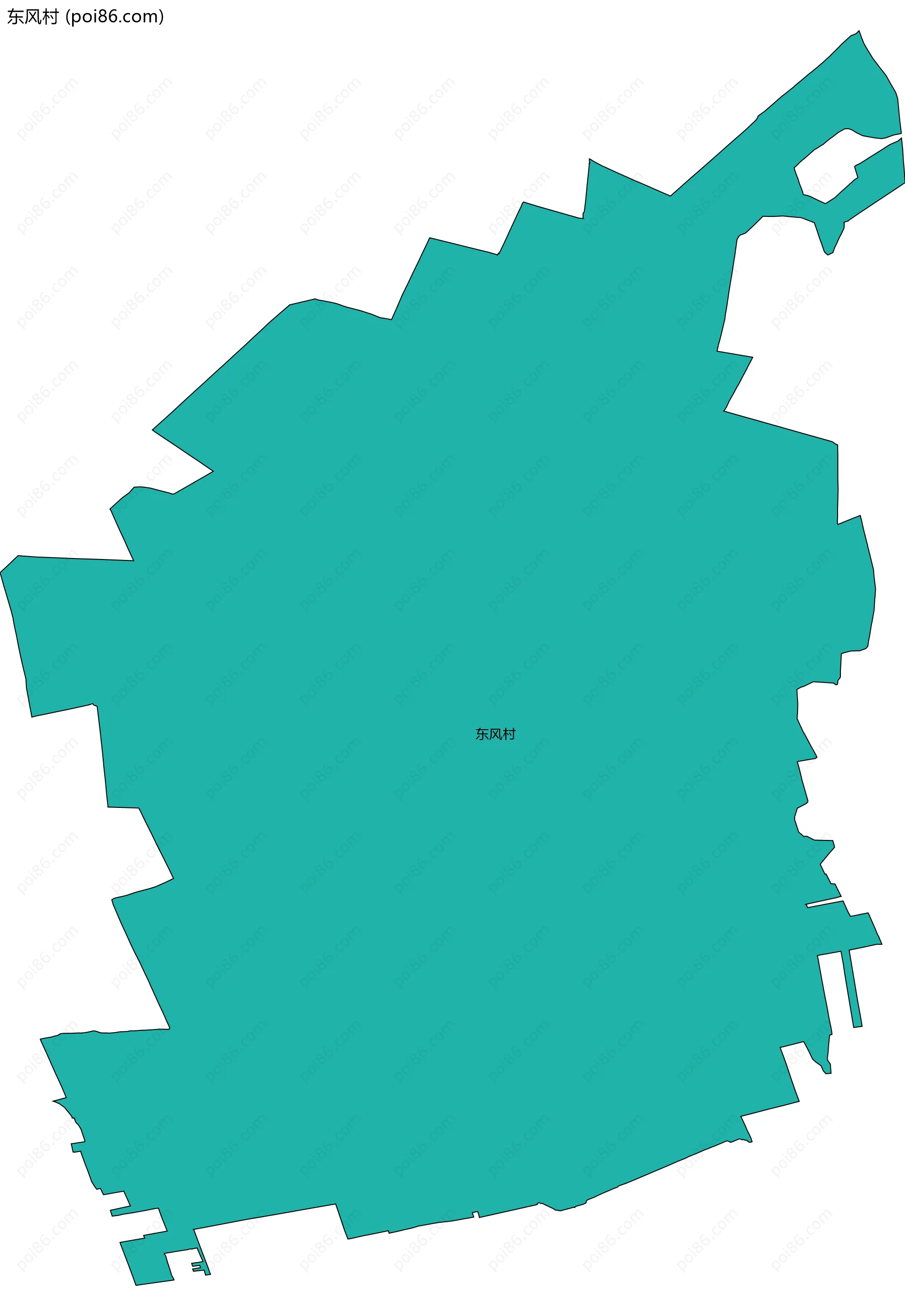 东风村边界地图