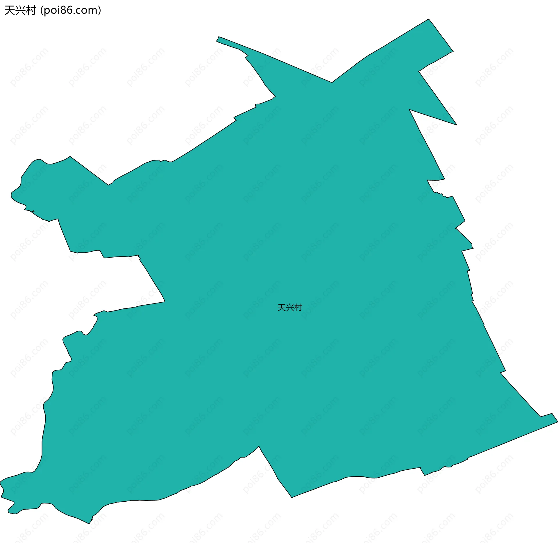 天兴村边界地图