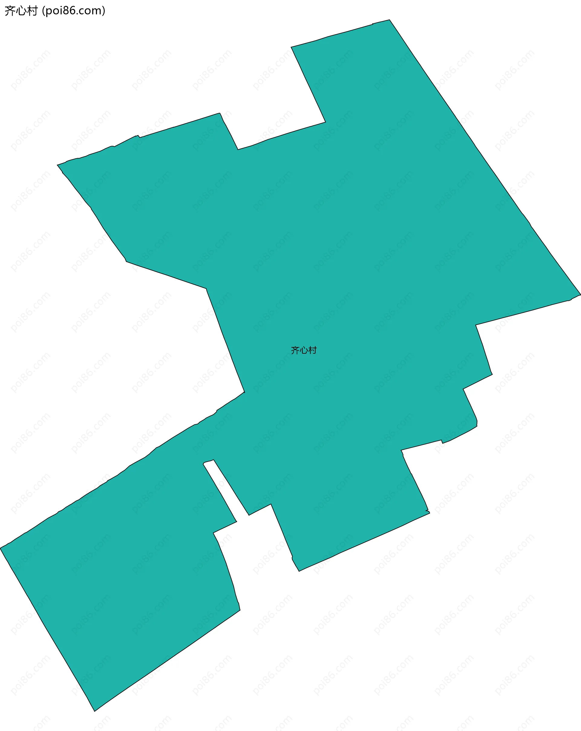 齐心村边界地图