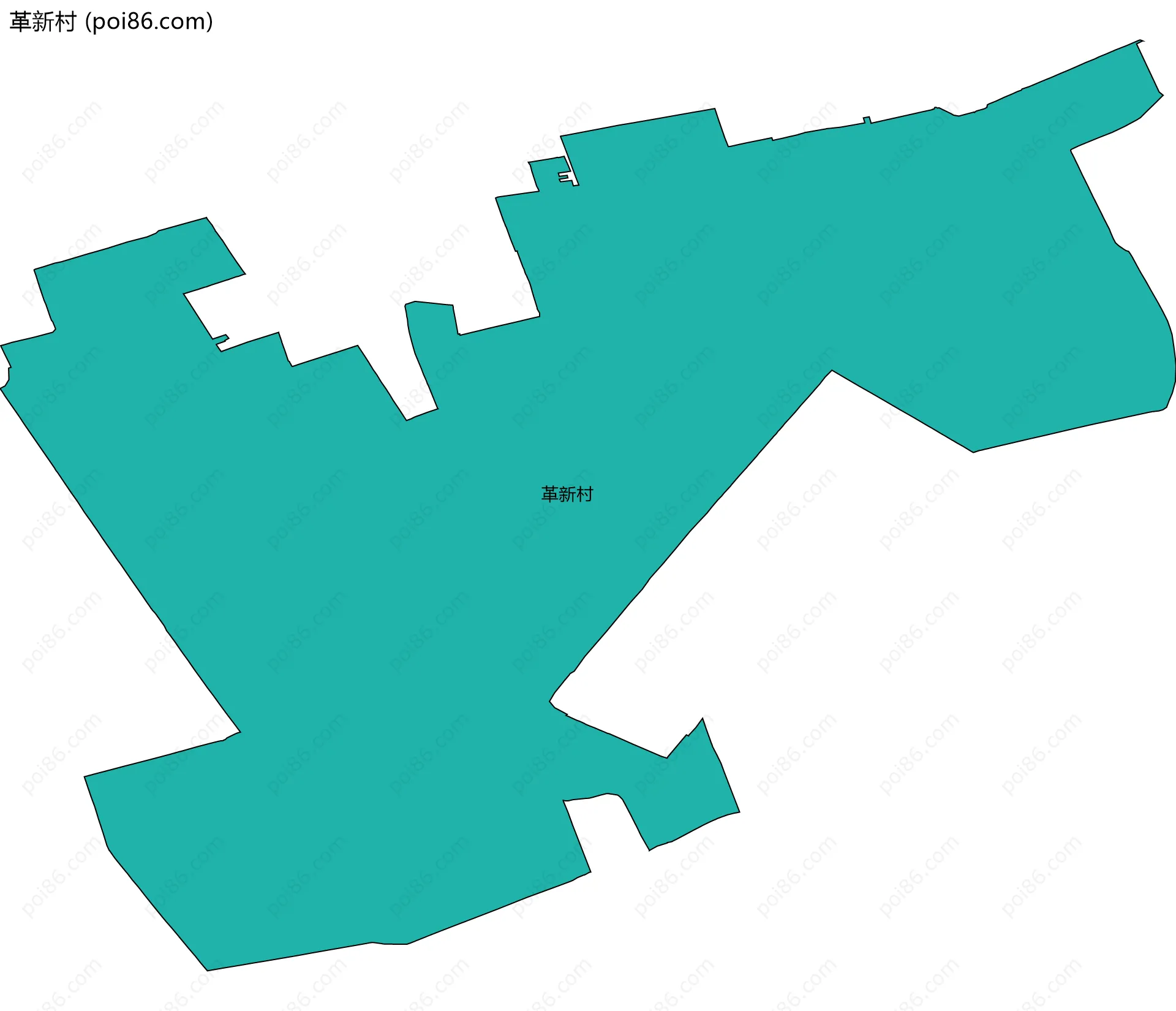 革新村边界地图