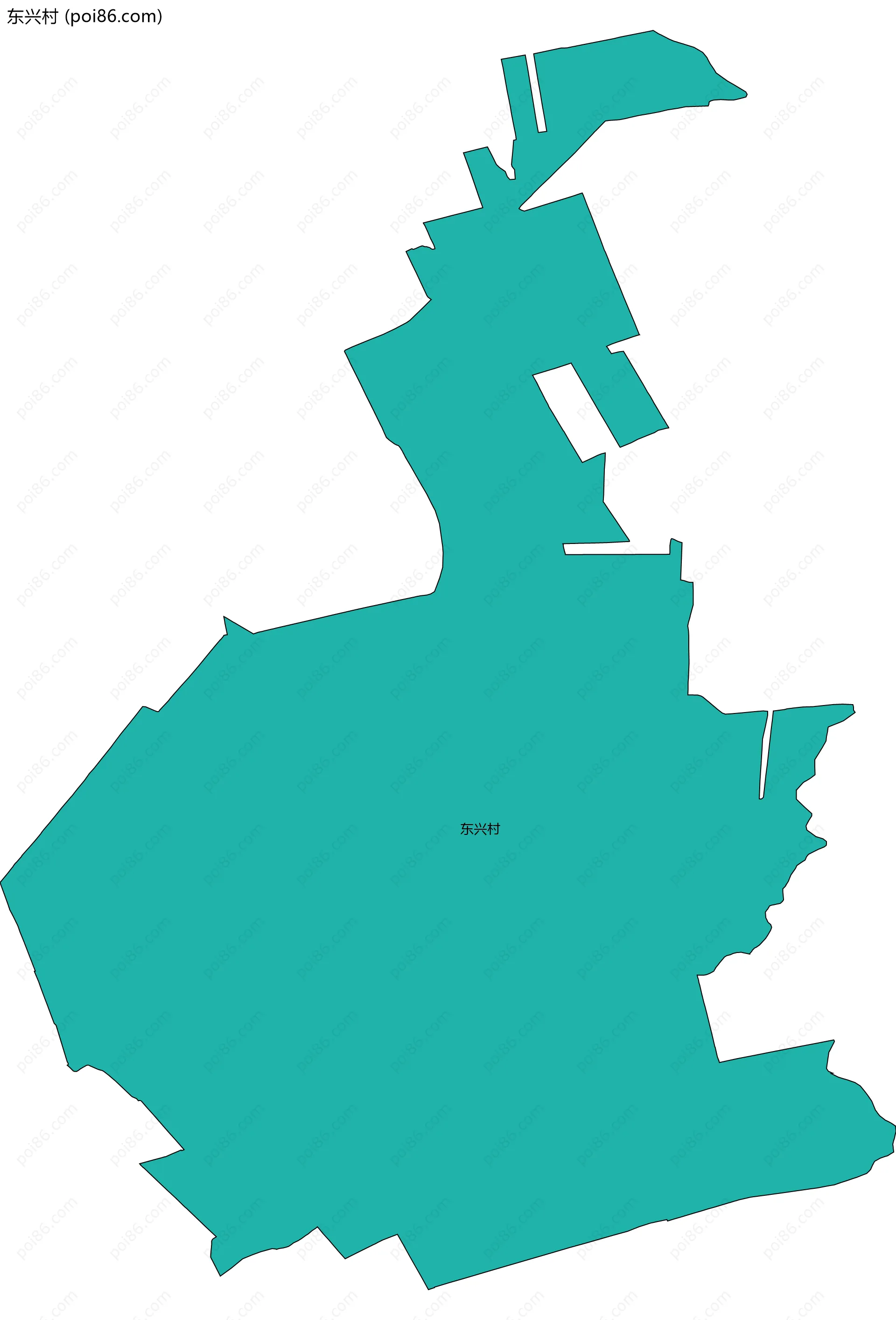 东兴村边界地图