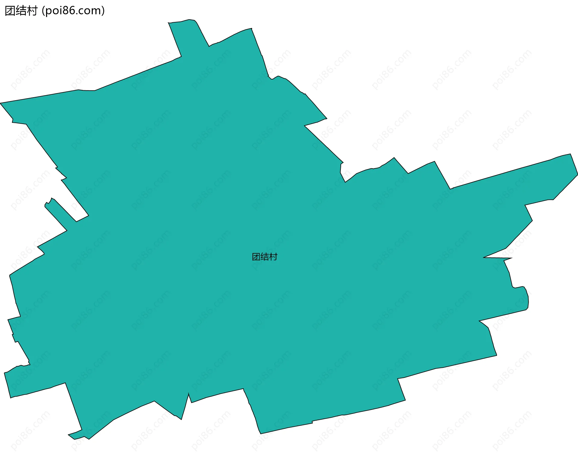 团结村边界地图