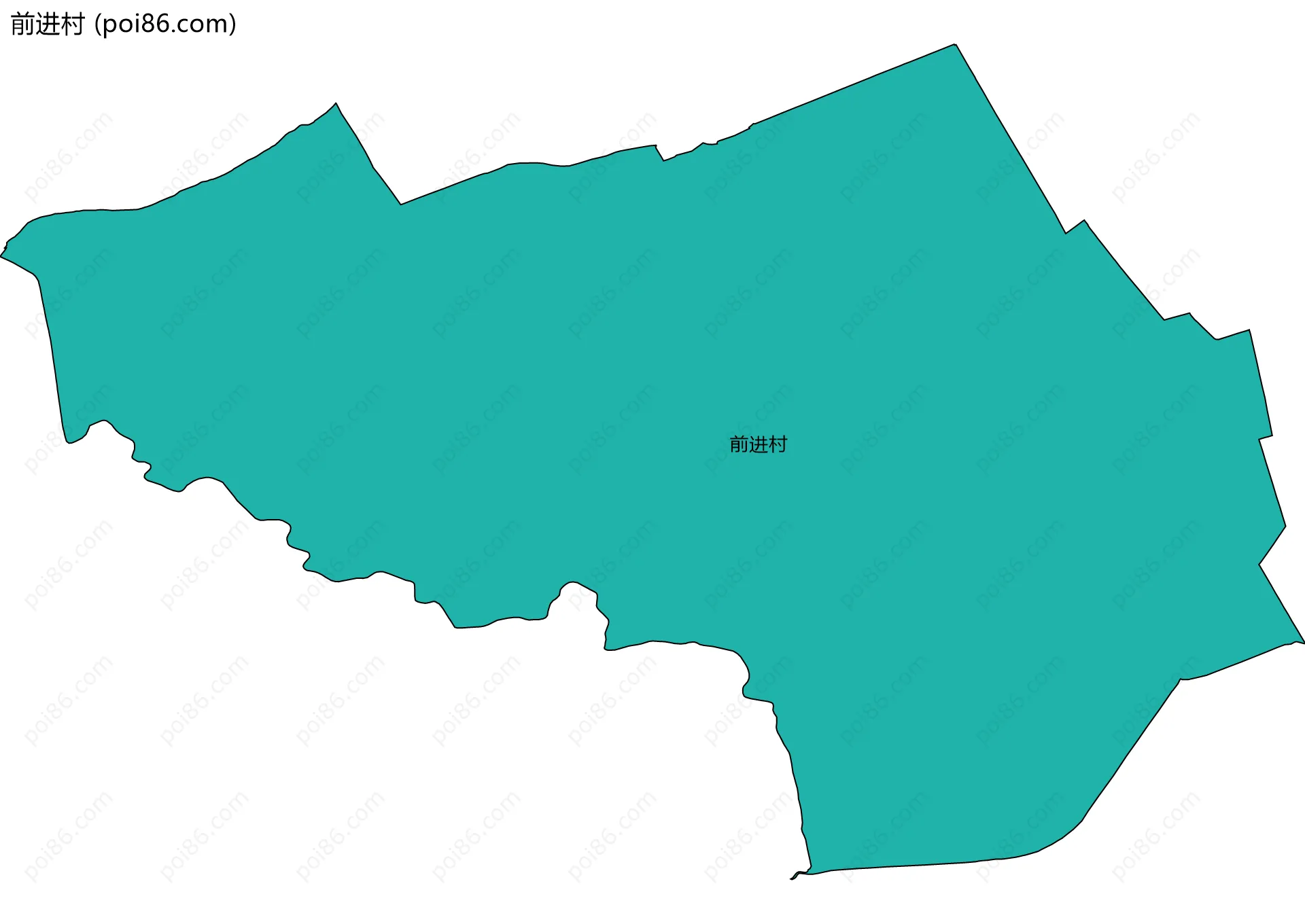 前进村边界地图