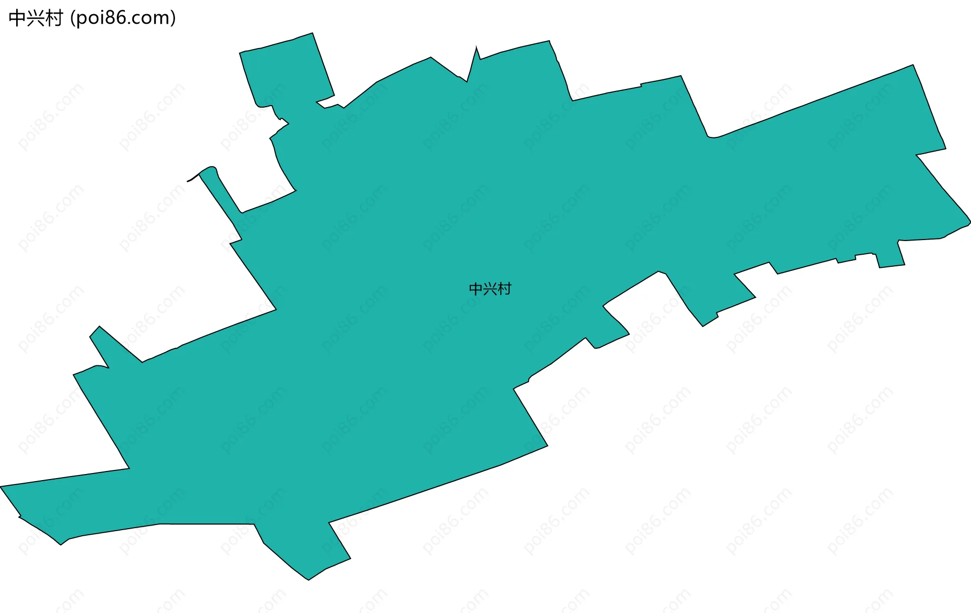 中兴村边界地图