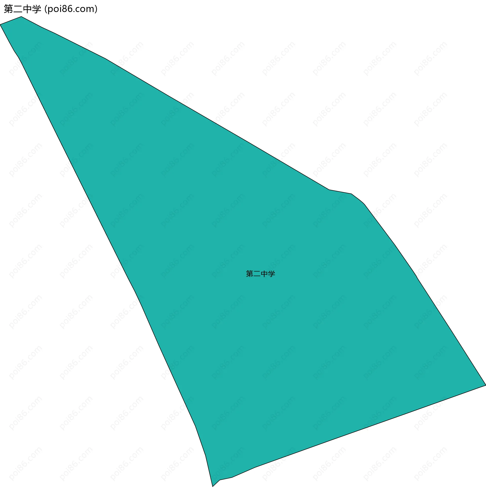 第二中学边界地图