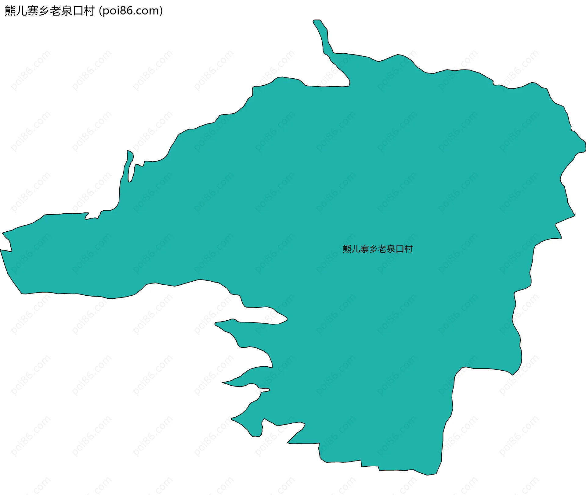 熊儿寨乡老泉口村边界地图