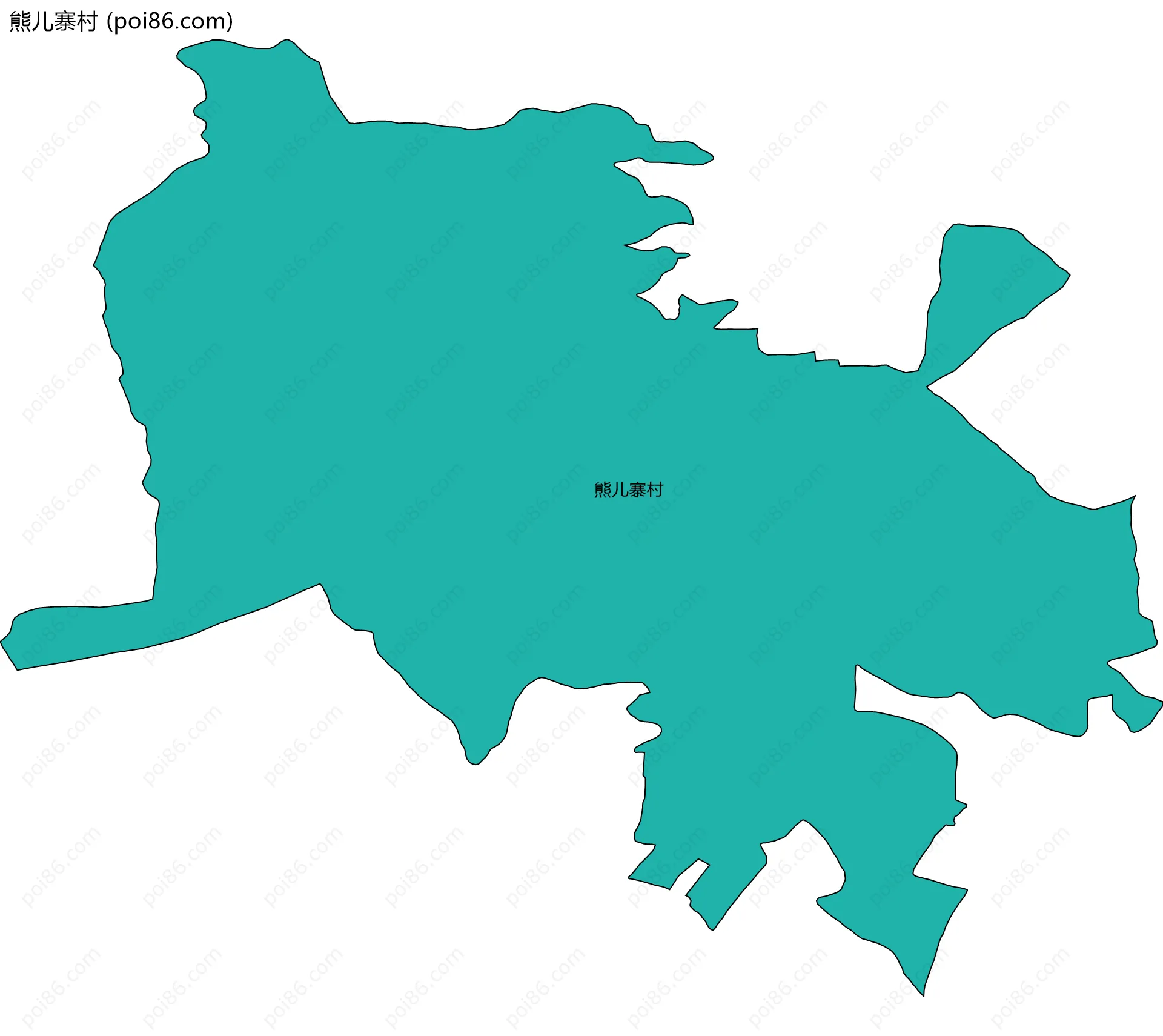熊儿寨村边界地图