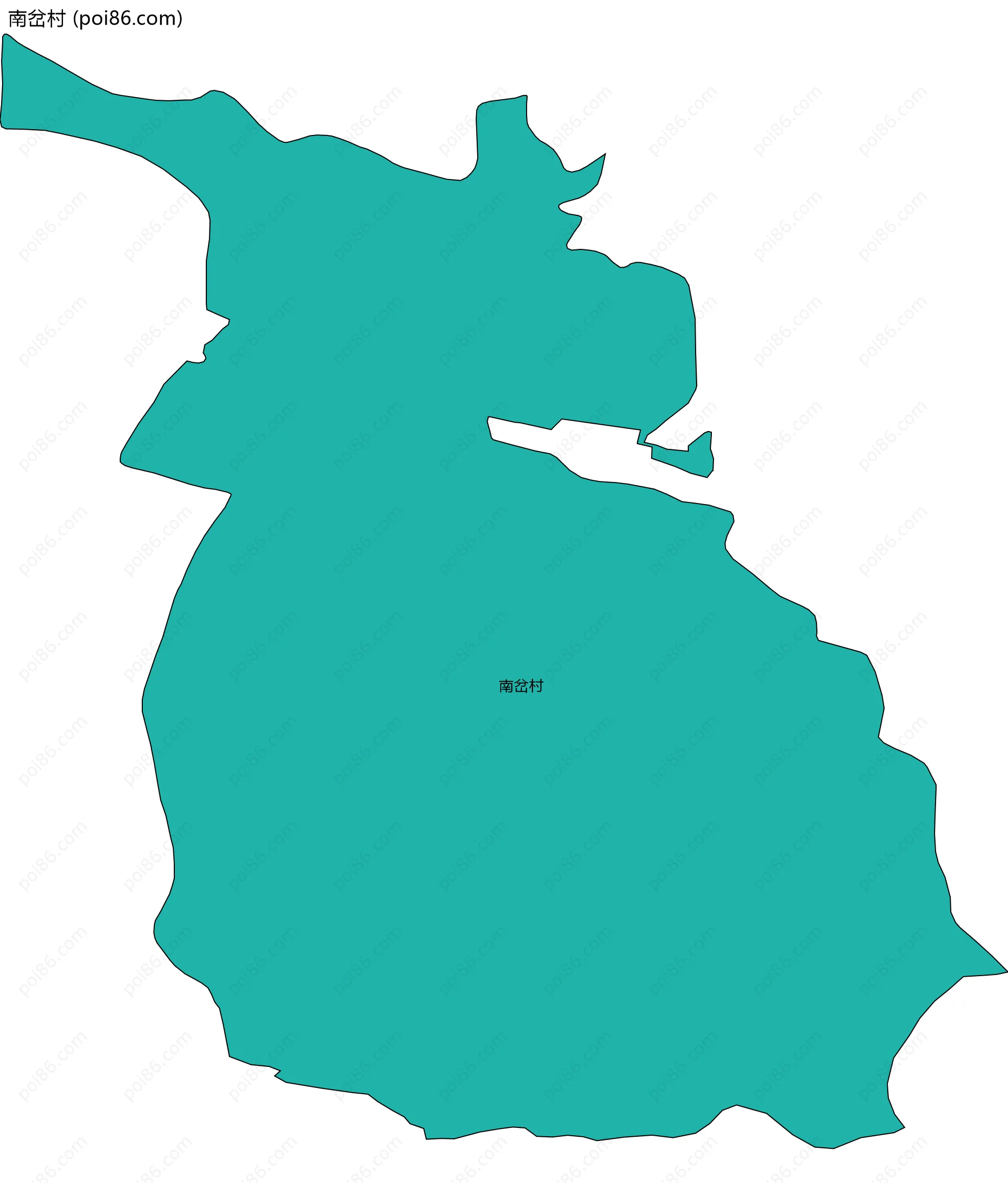 南岔村边界地图