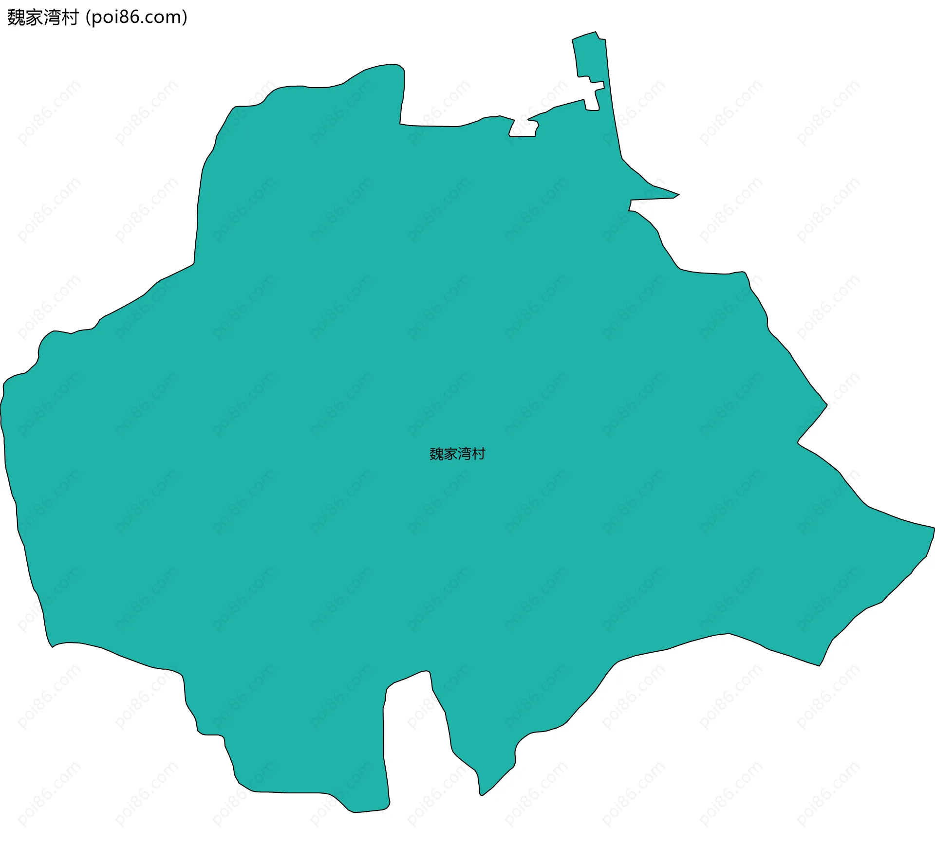 魏家湾村边界地图