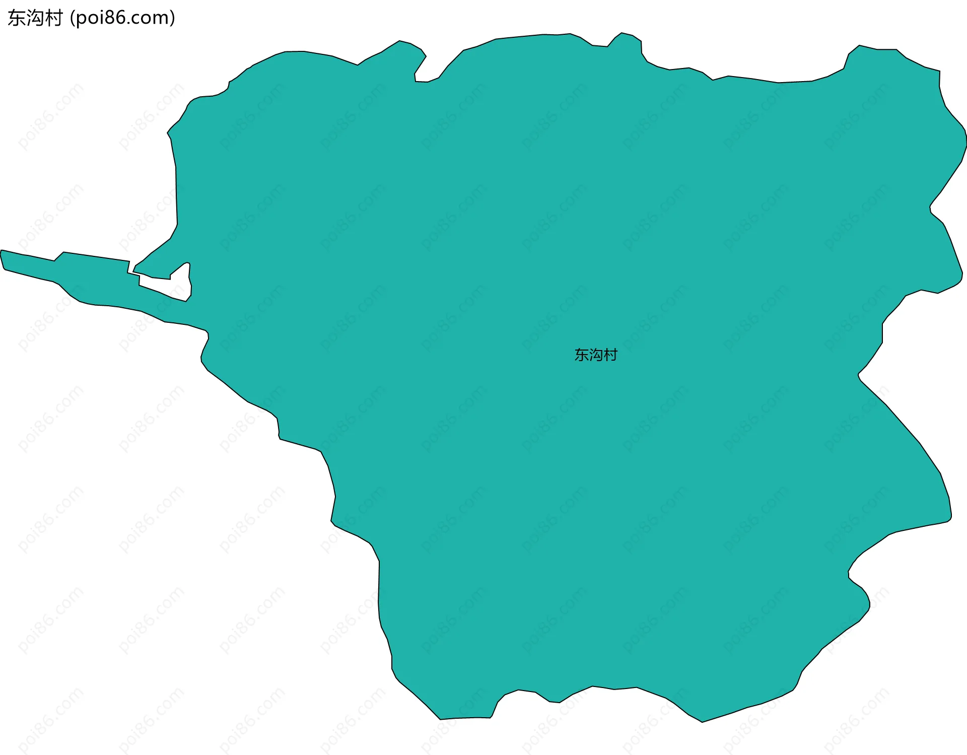 东沟村边界地图