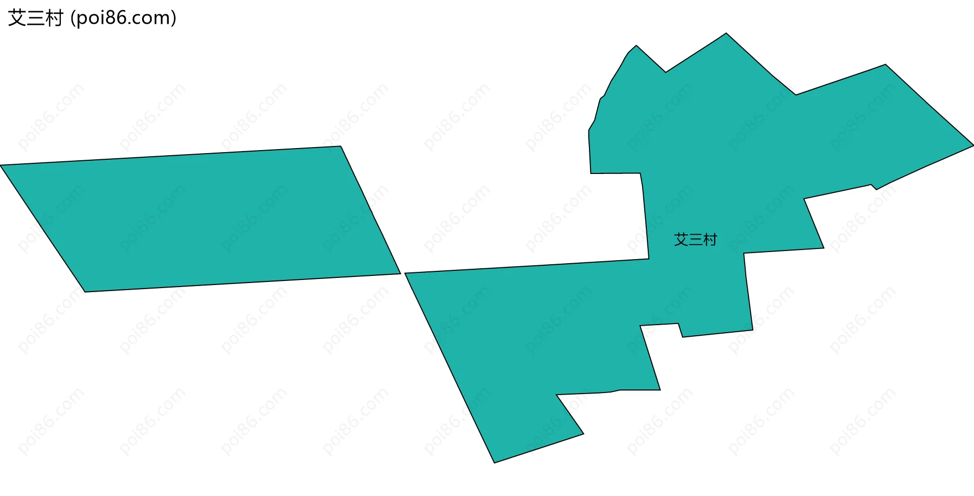 艾三村边界地图