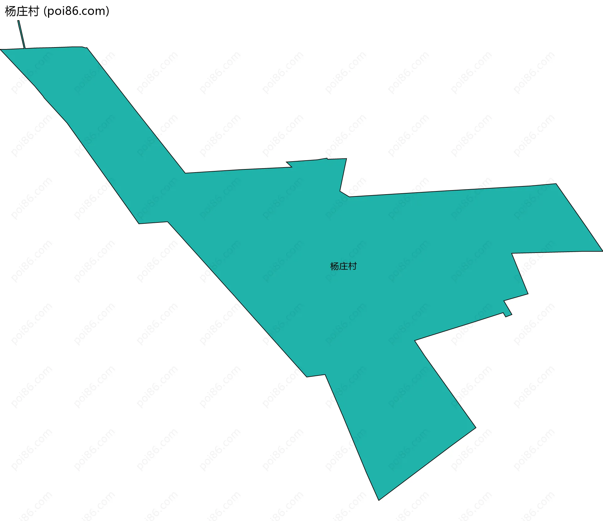 杨庄村边界地图