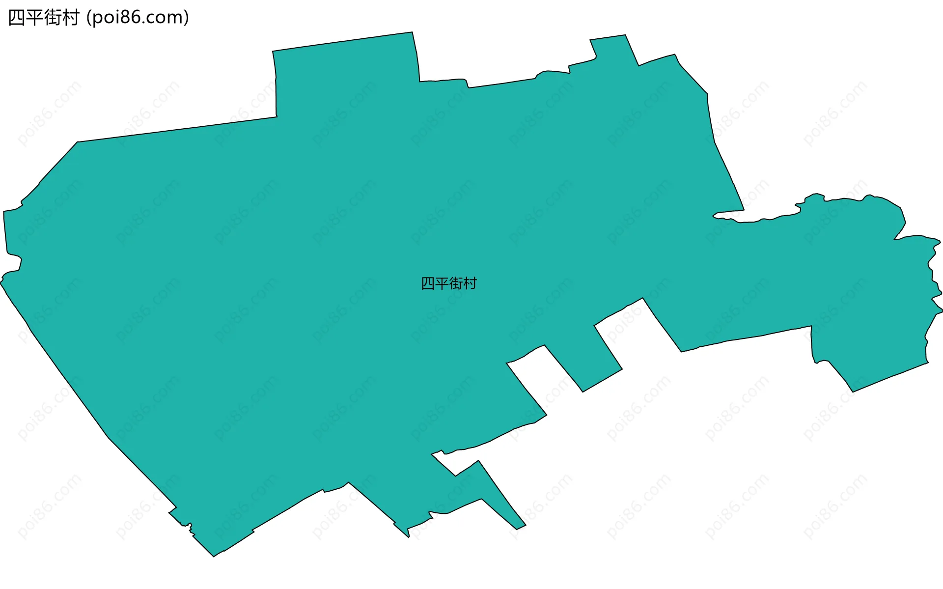 四平街村边界地图