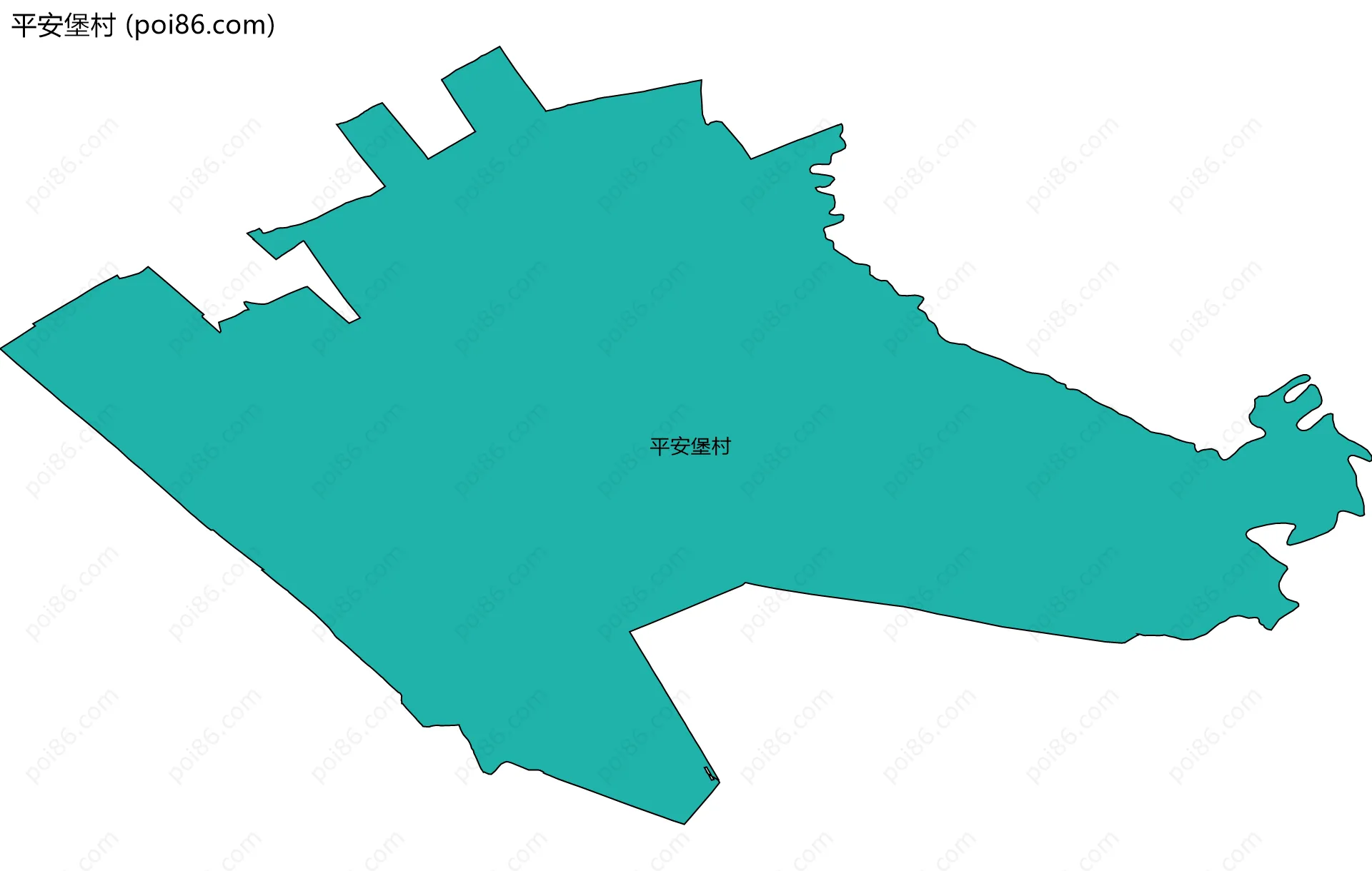 平安堡村边界地图