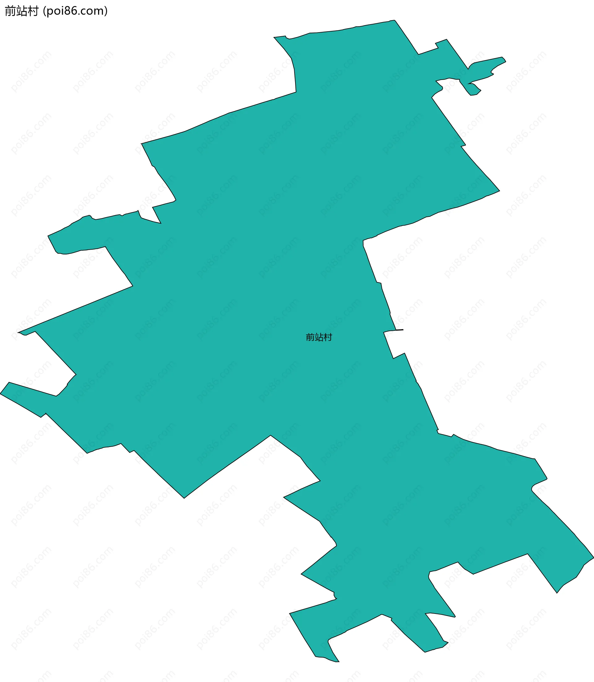 前站村边界地图