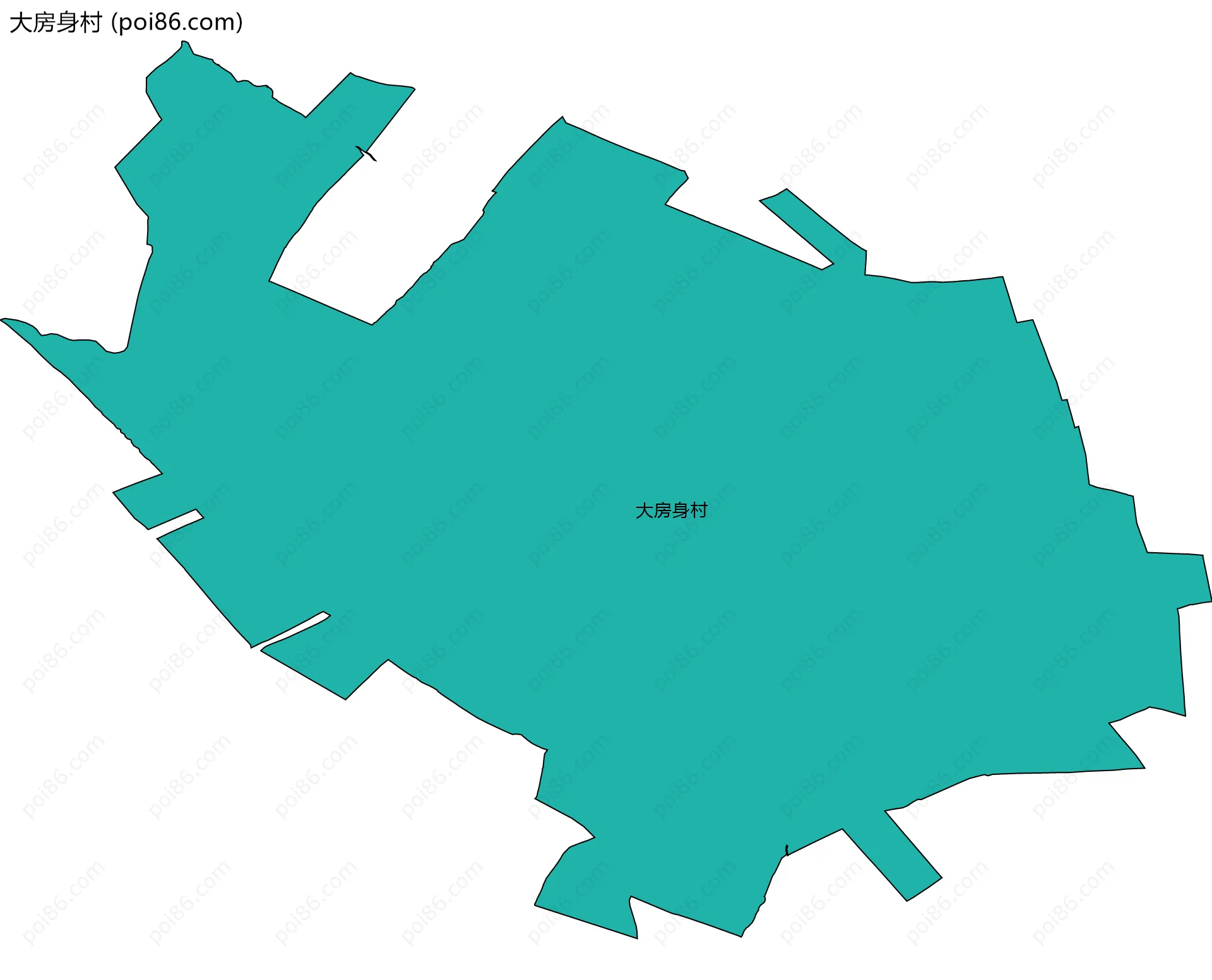 大房身村边界地图