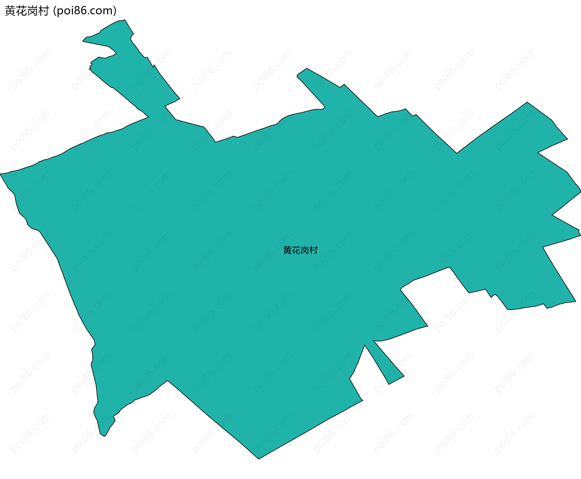 黄花岗村边界地图