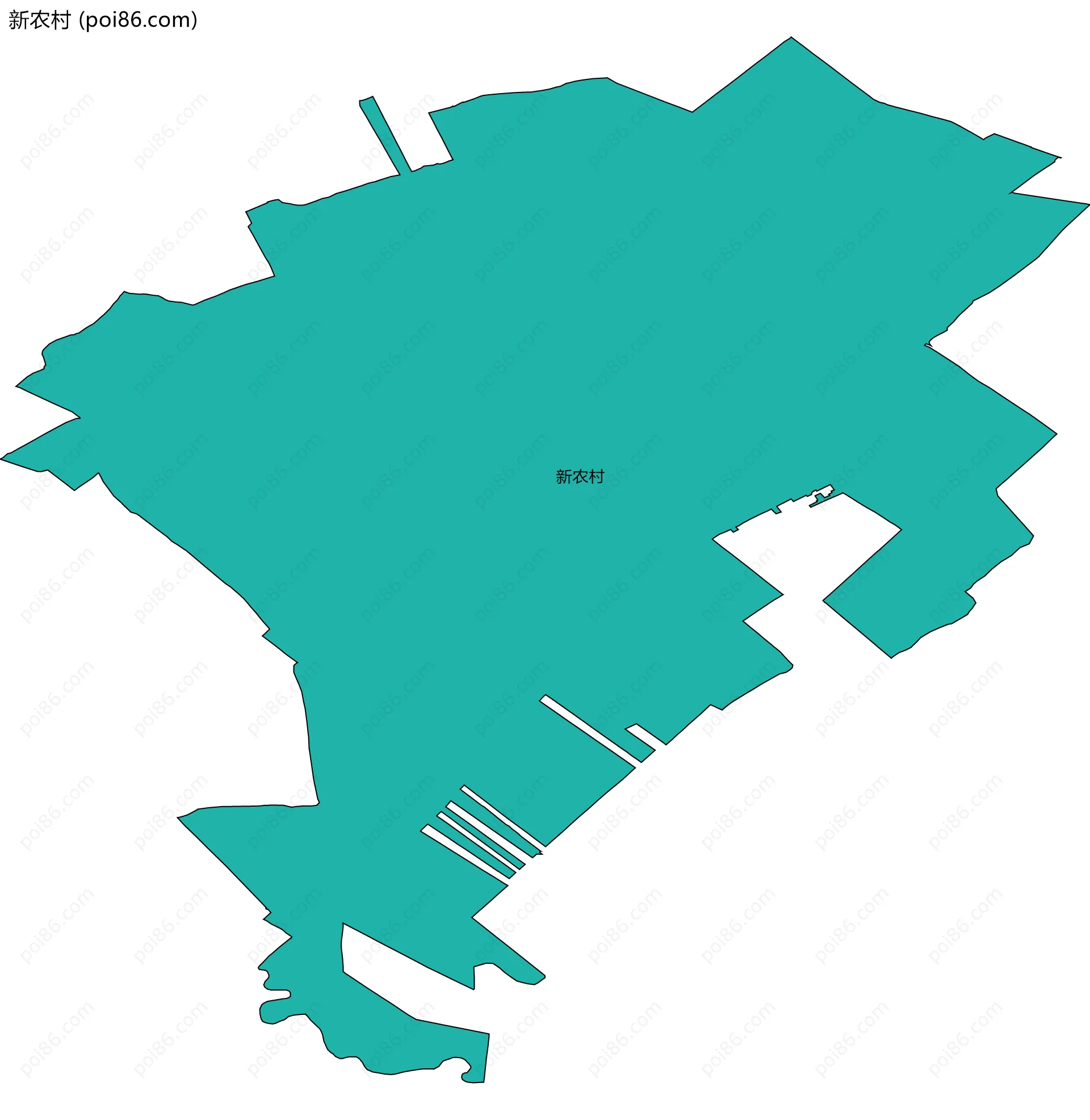 新农村边界地图