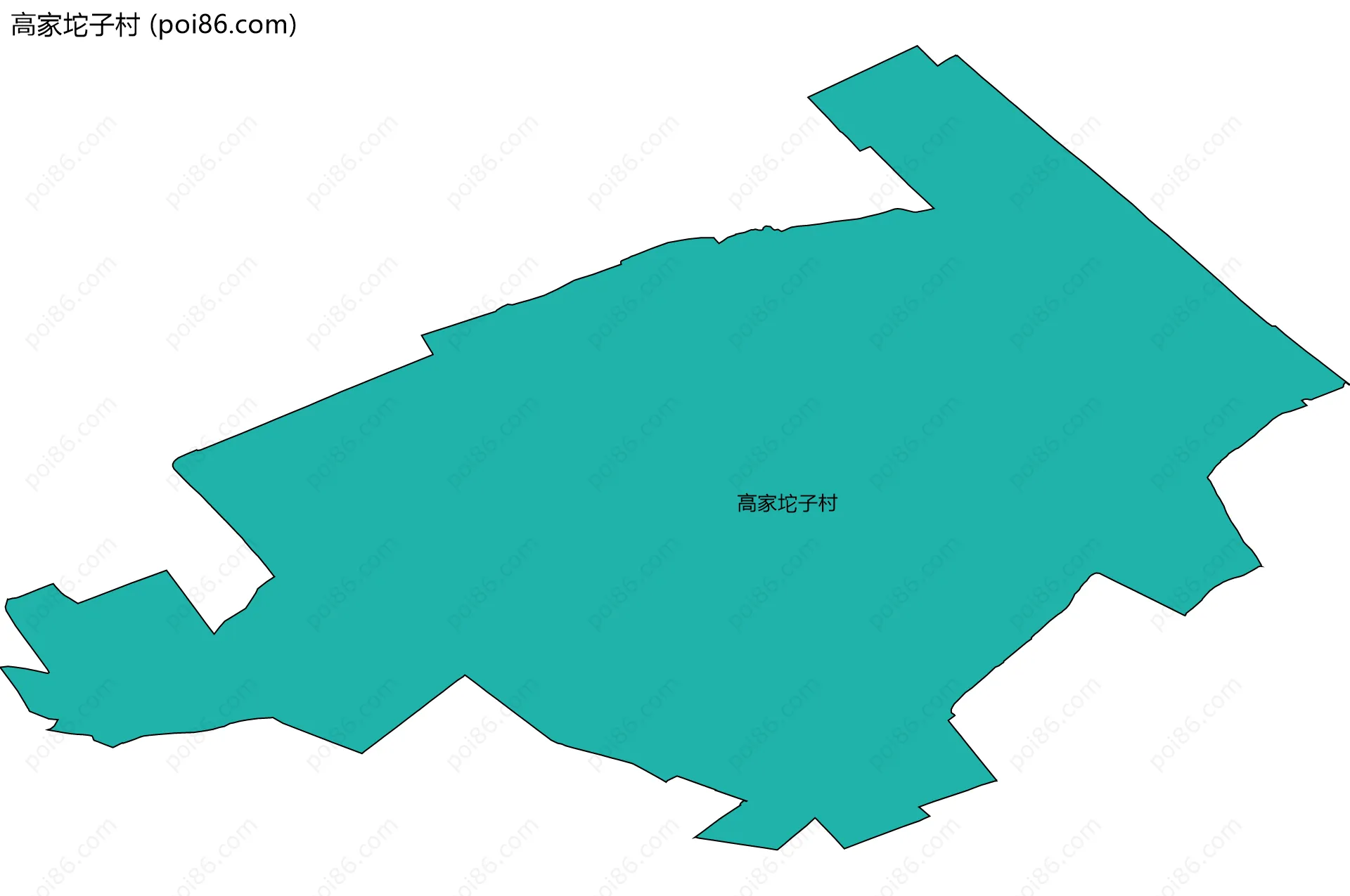 高家坨子村边界地图