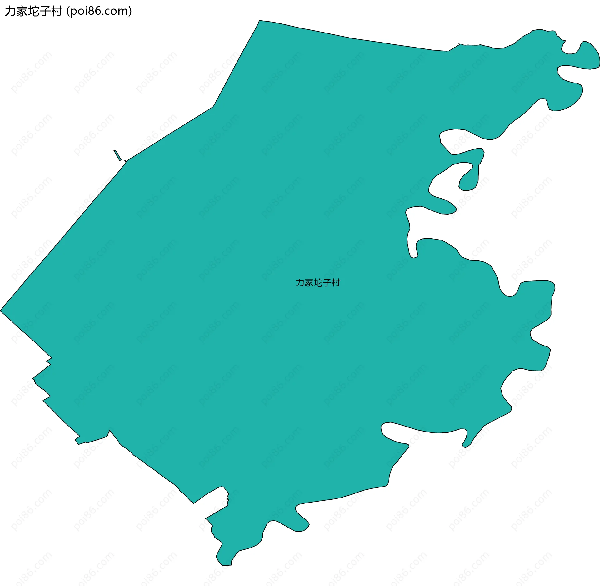 力家坨子村边界地图