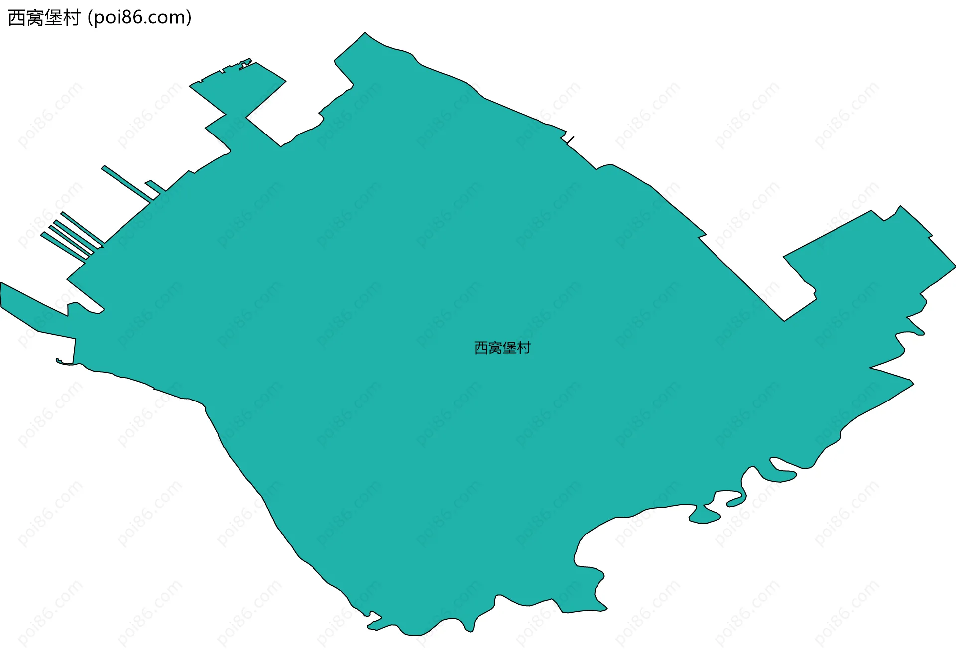 西窝堡村边界地图