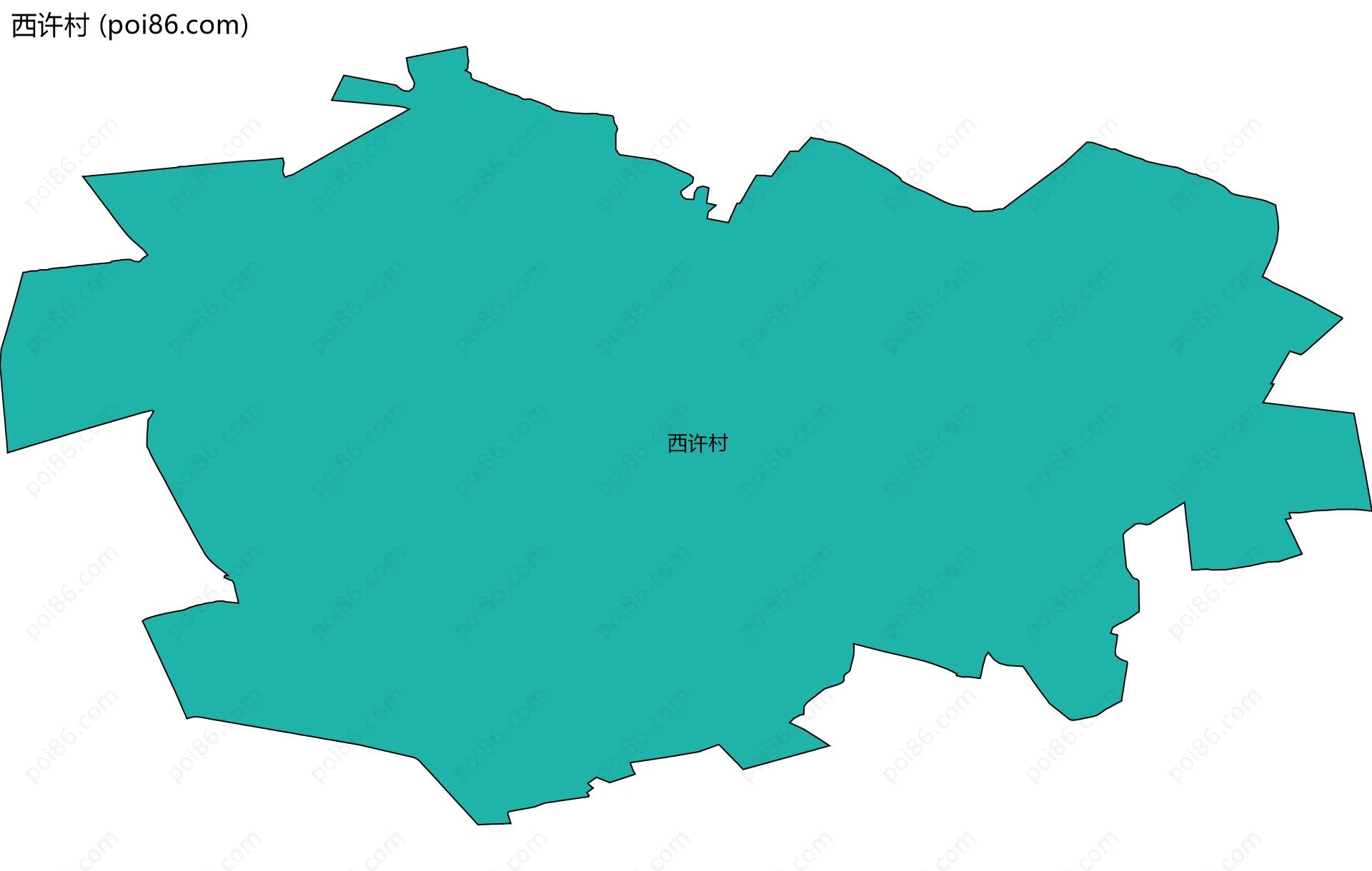 西许村边界地图