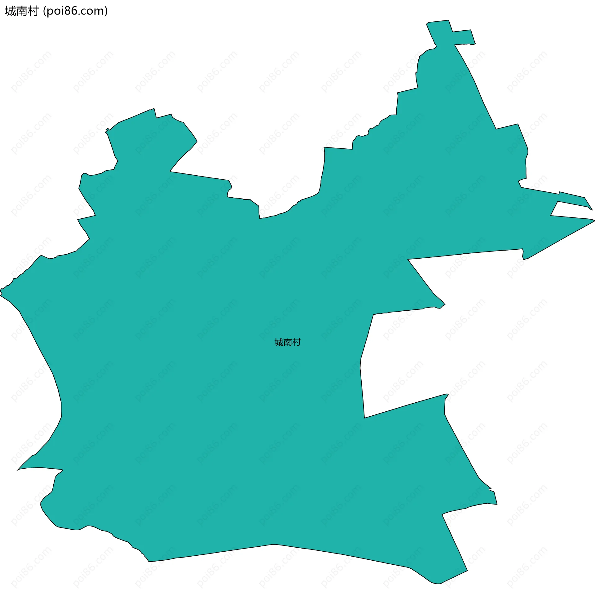 城南村边界地图