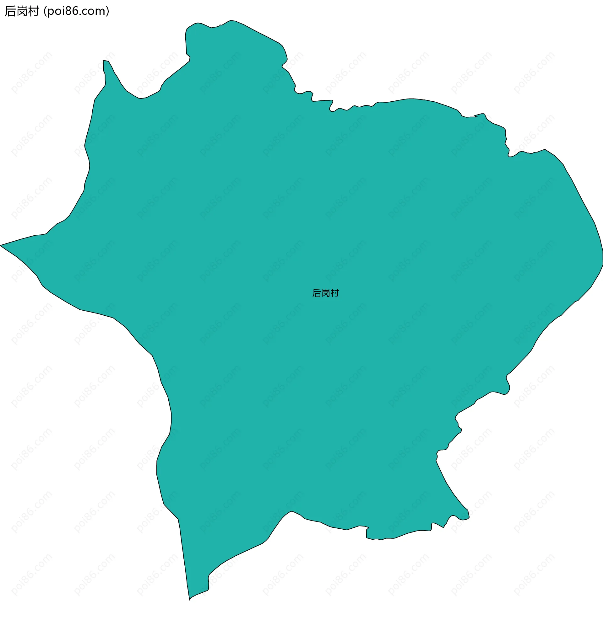 后岗村边界地图