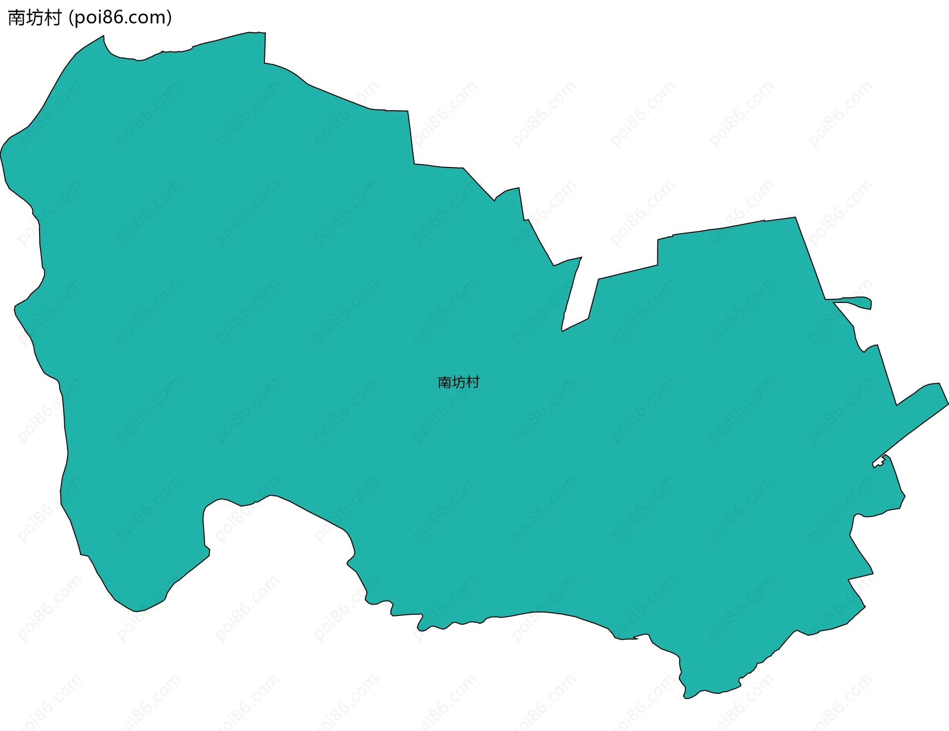 南坊村边界地图