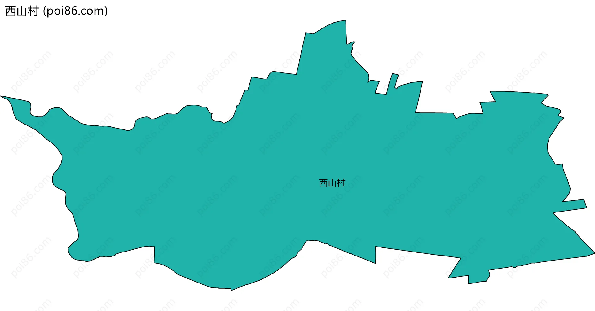 西山村边界地图
