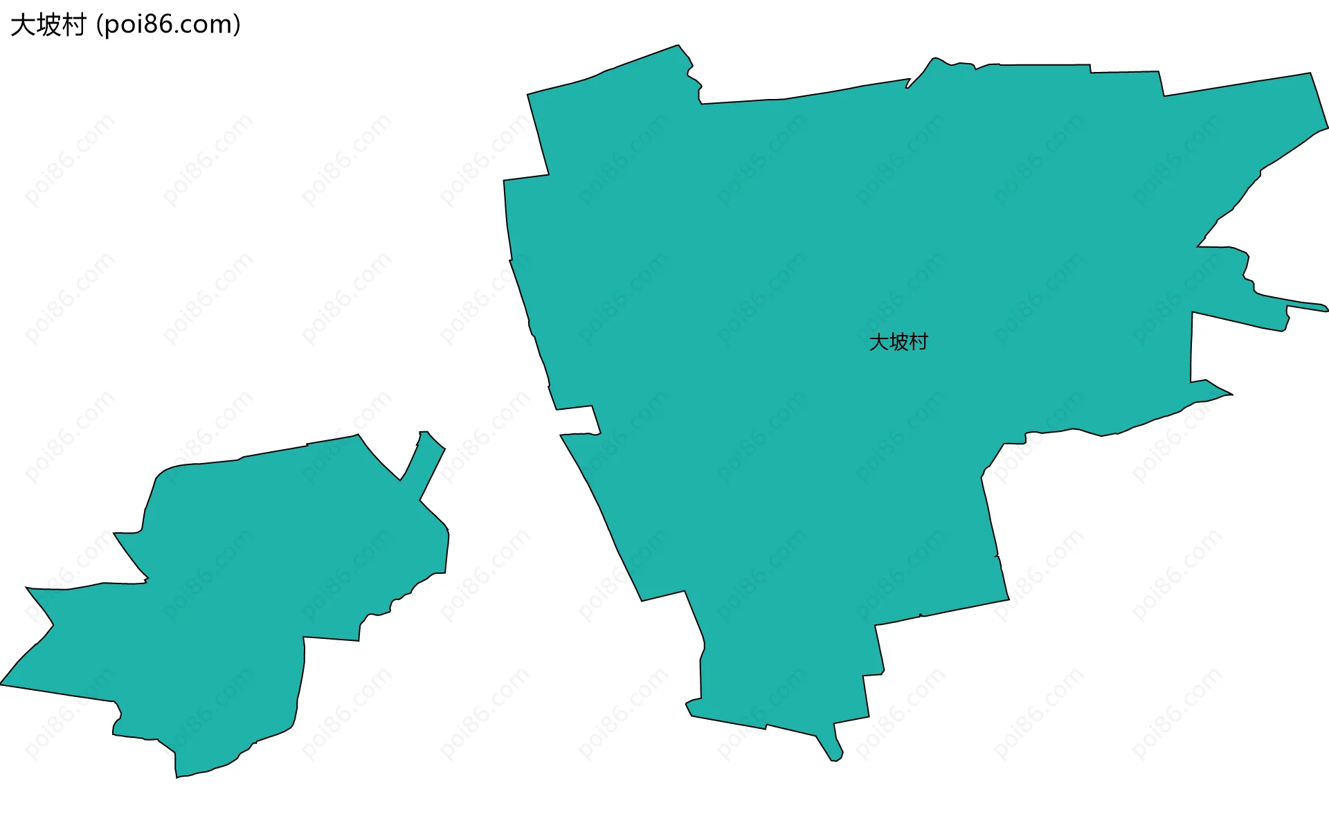 大坡村边界地图