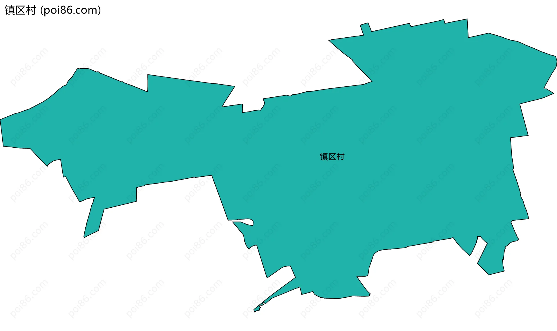 镇区村边界地图