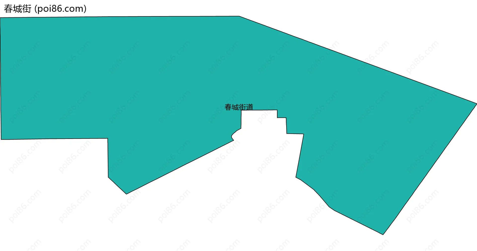 春城街边界地图(五级行政区划)