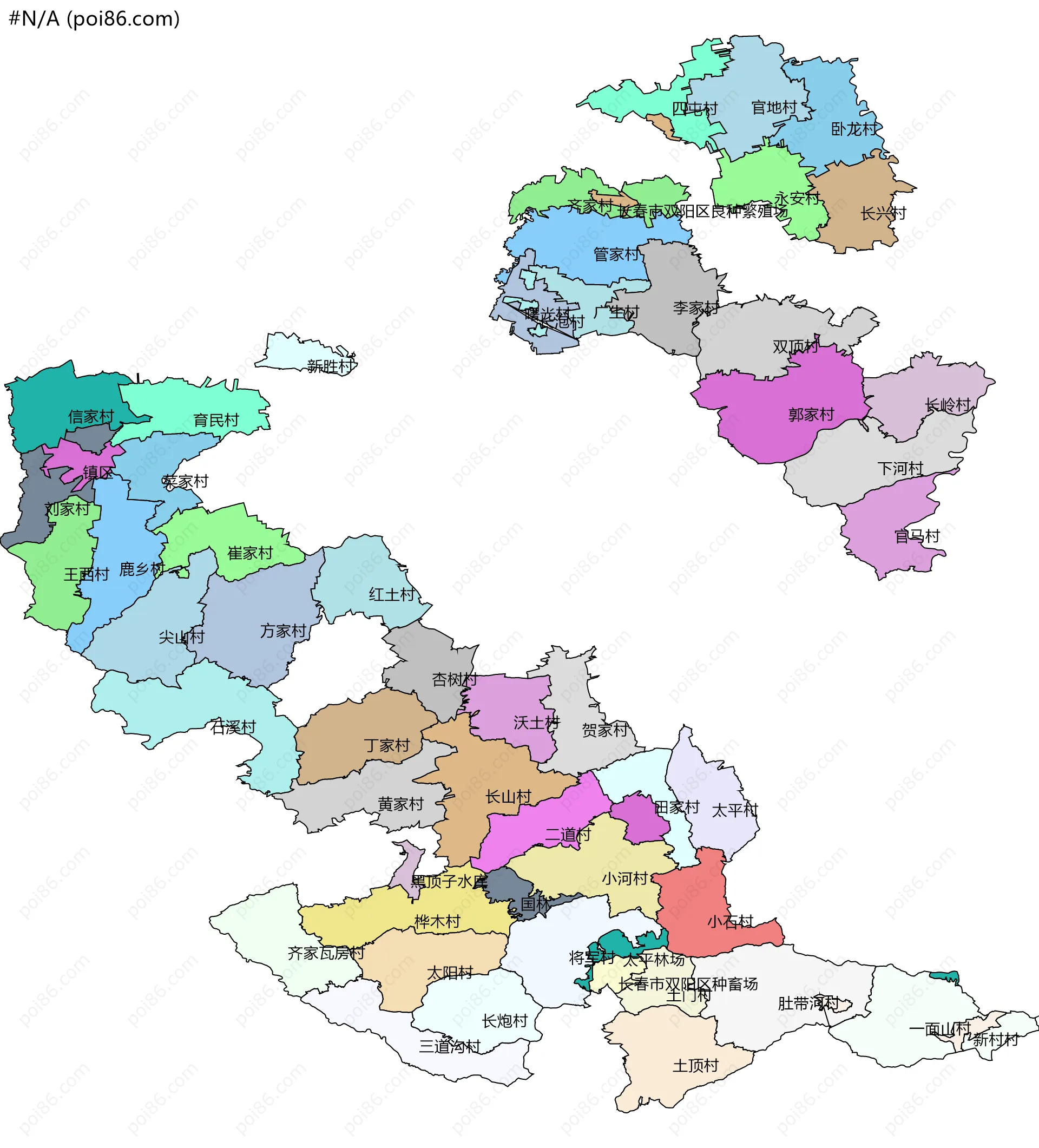 #N/A边界地图(五级行政区划)