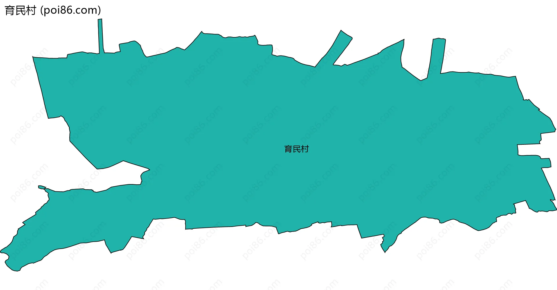 育民村边界地图