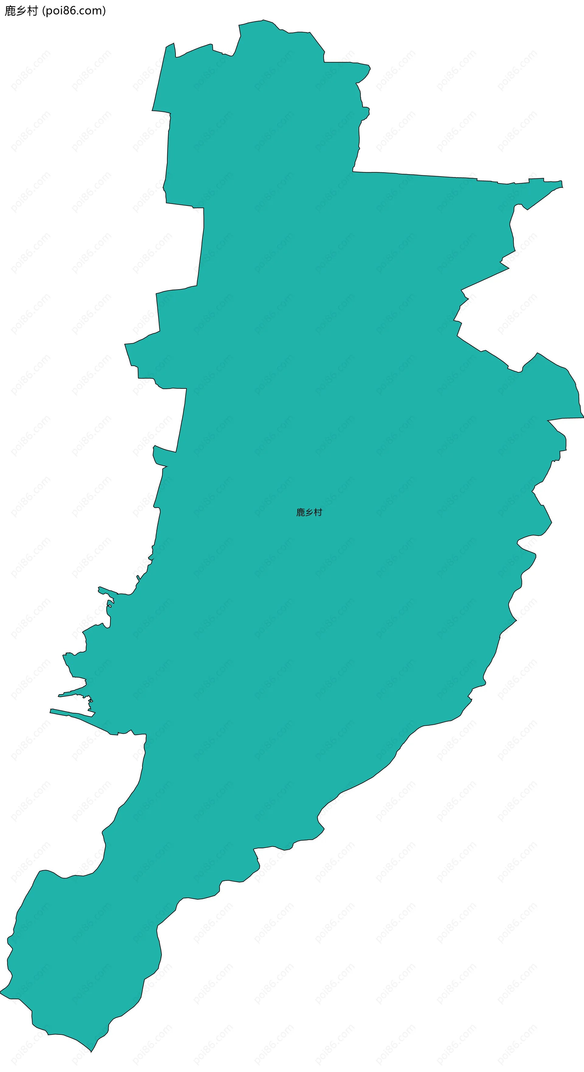 鹿乡村边界地图