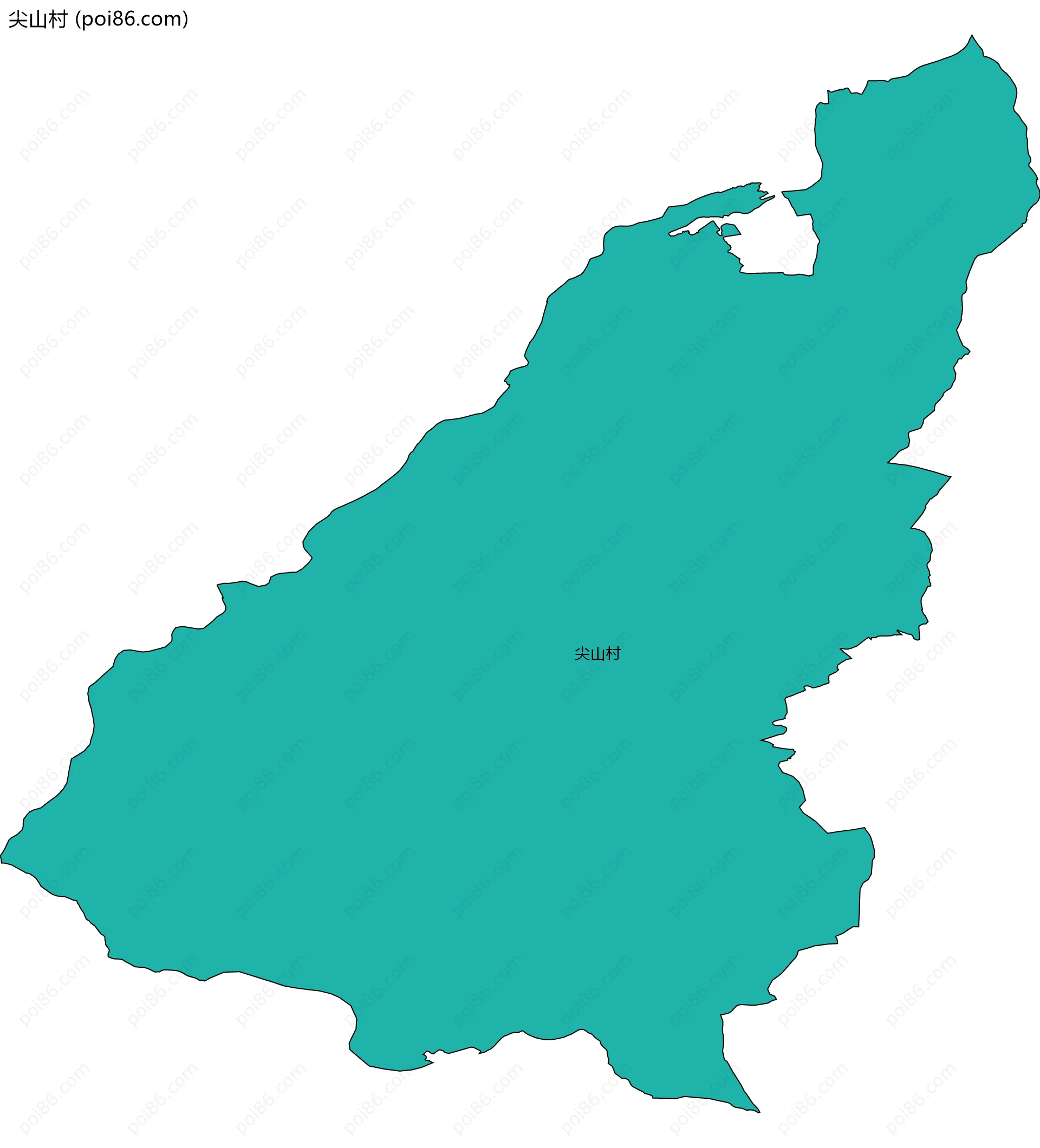 尖山村边界地图