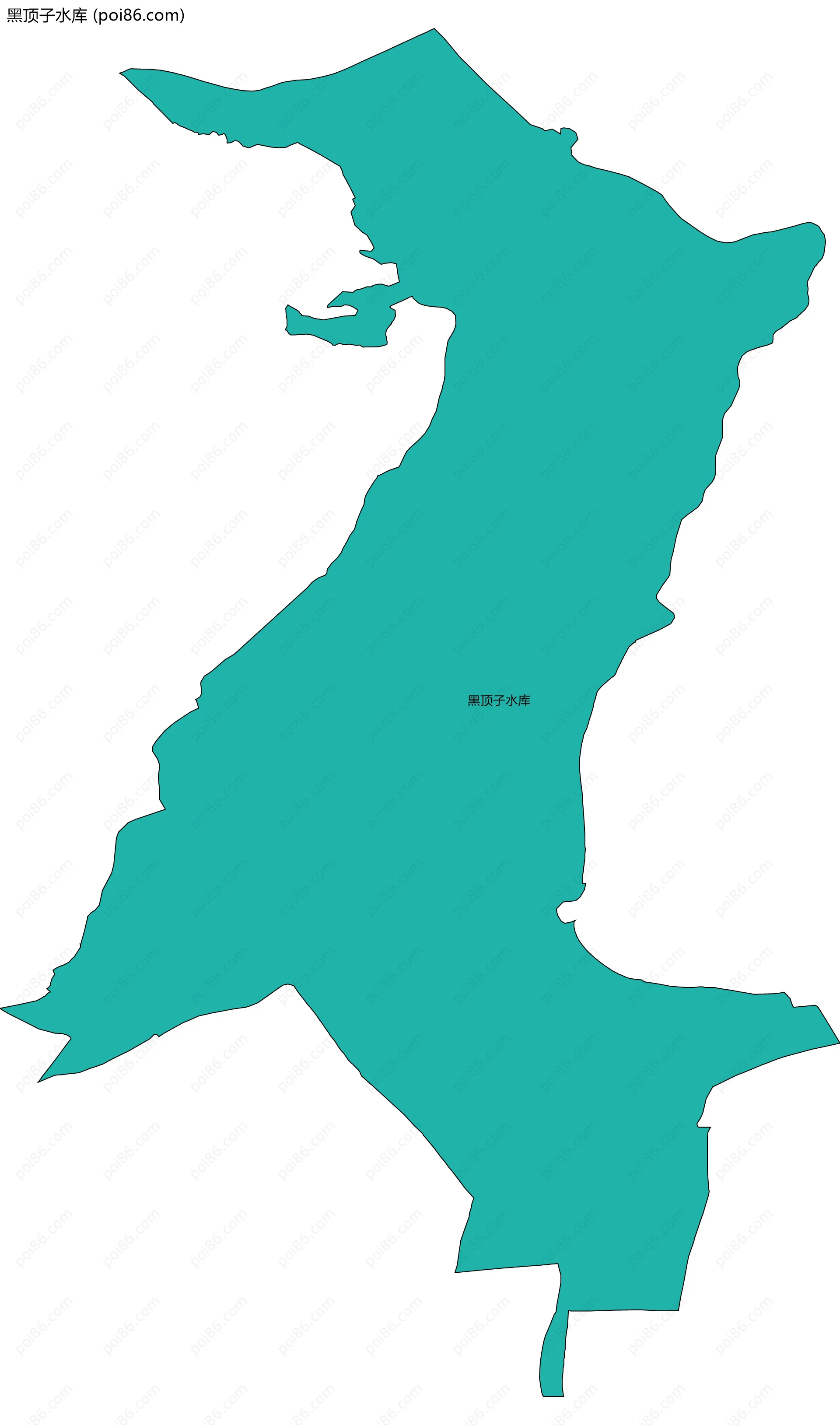 黑顶子水库边界地图