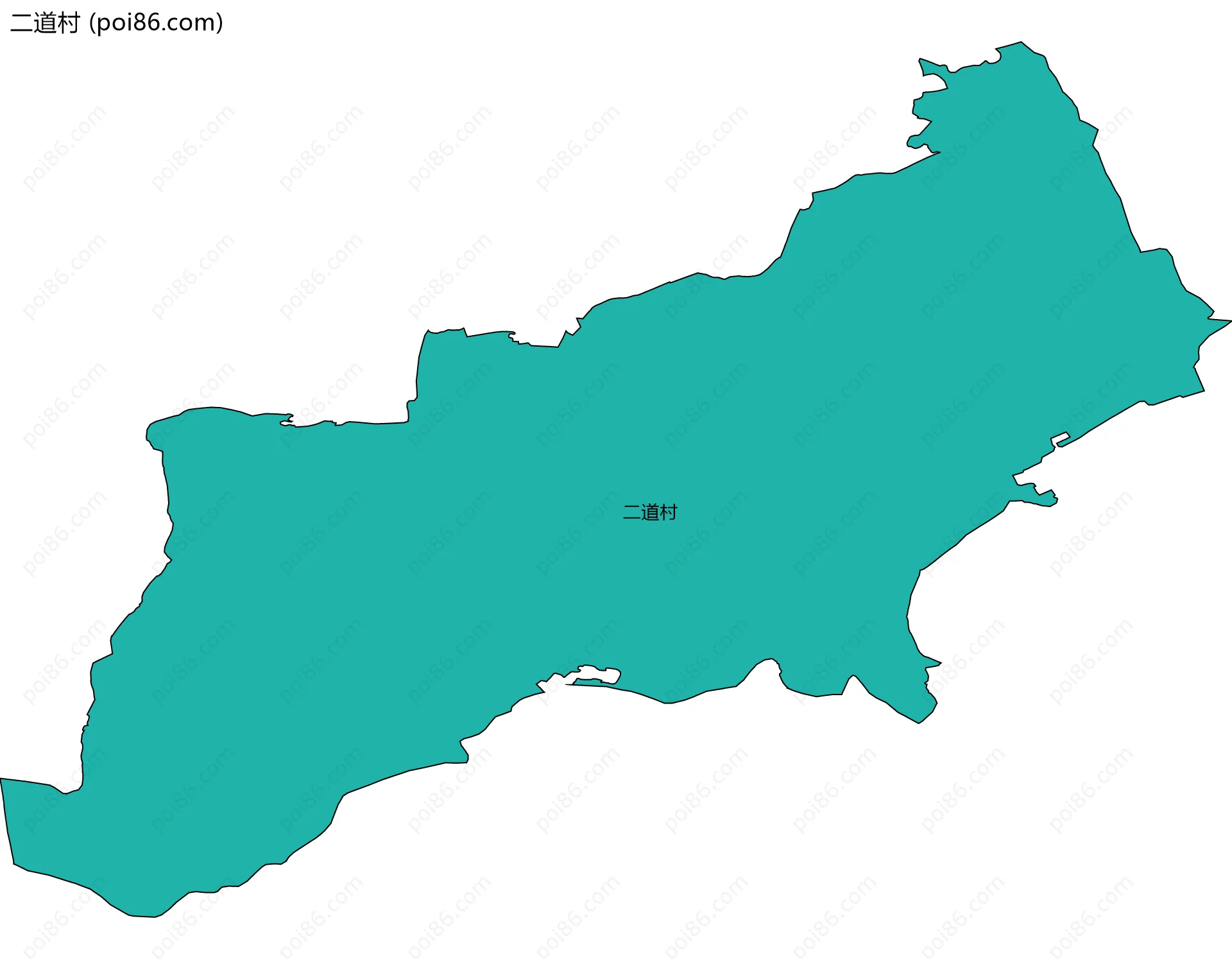 二道村边界地图