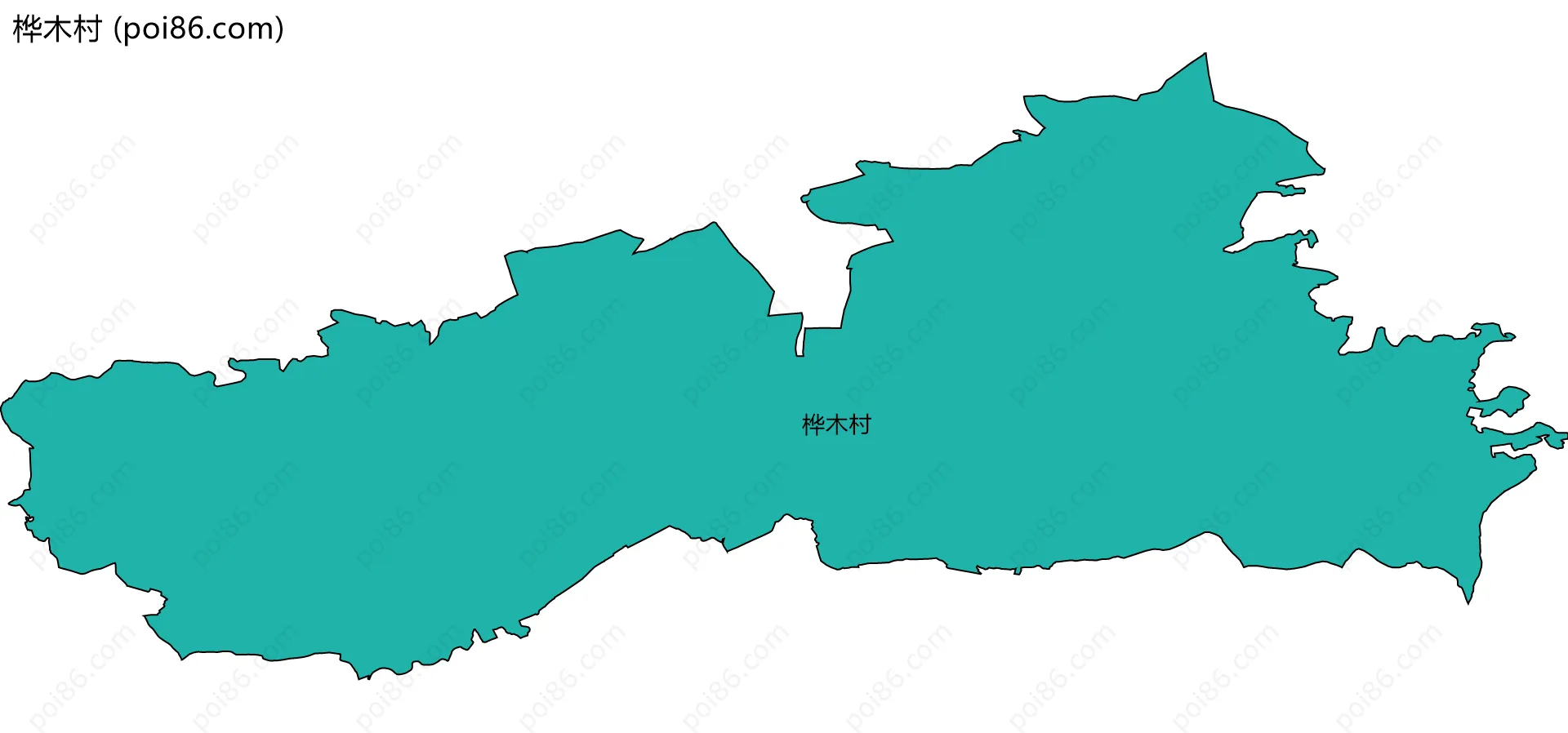 桦木村边界地图