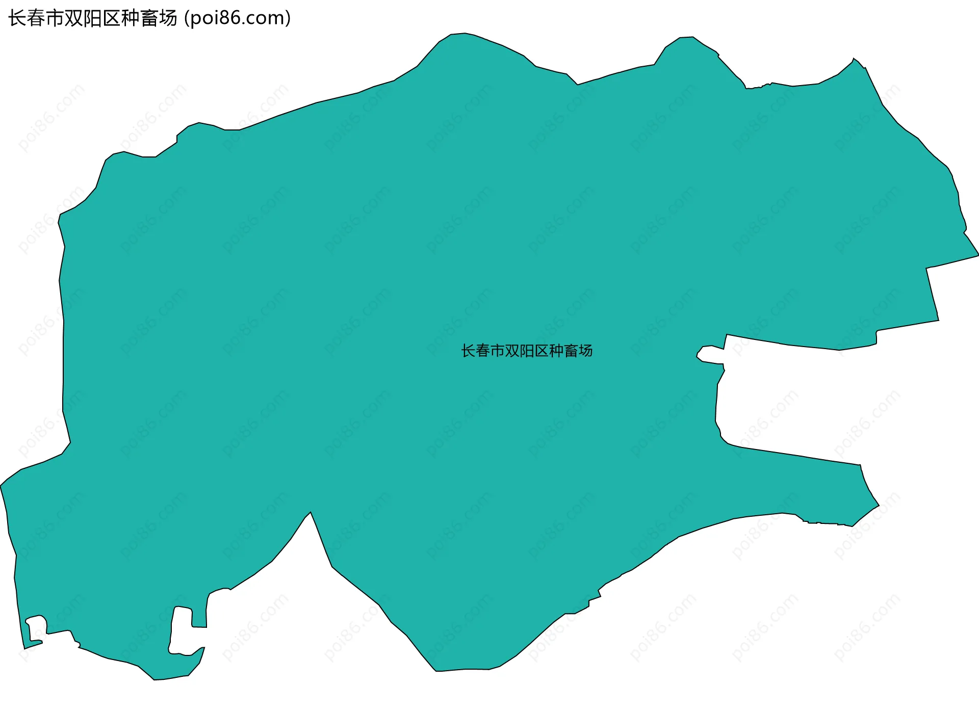 长春市双阳区种畜场边界地图