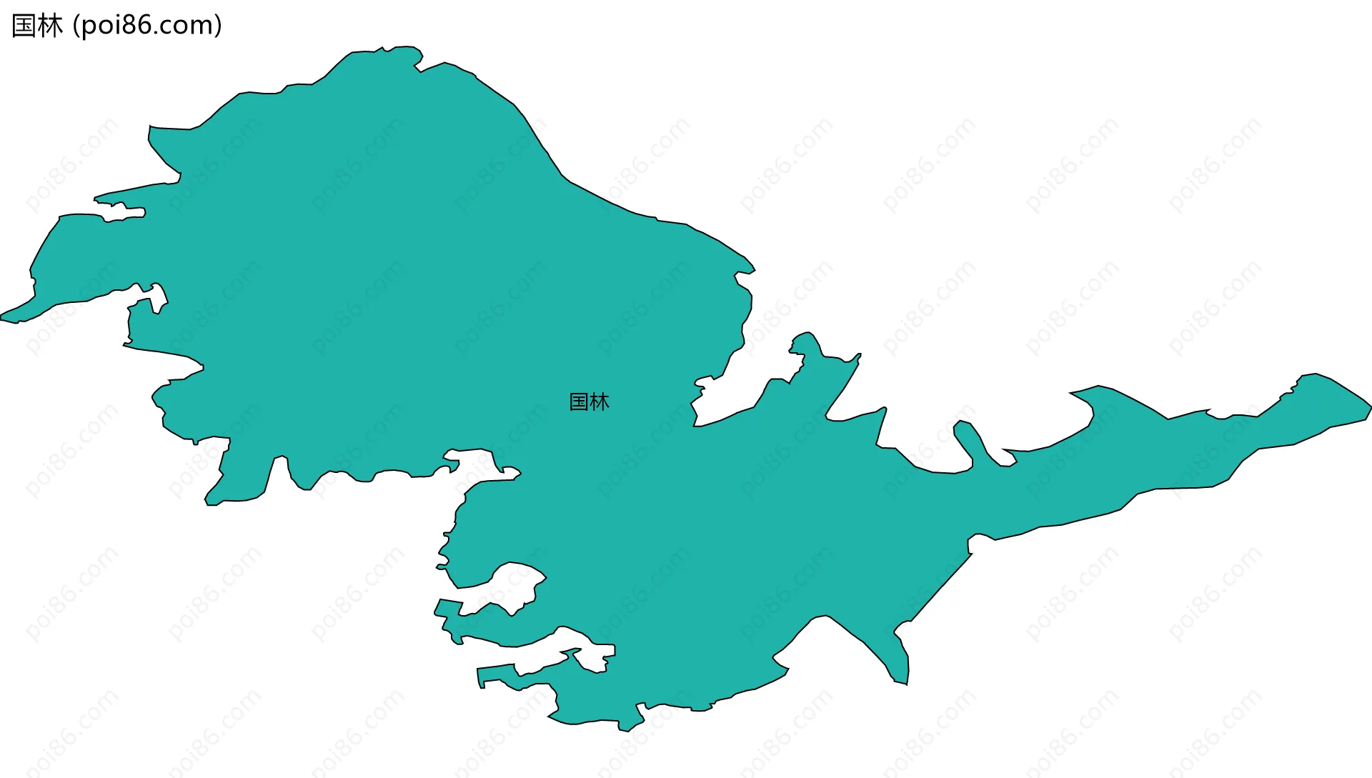 国林边界地图