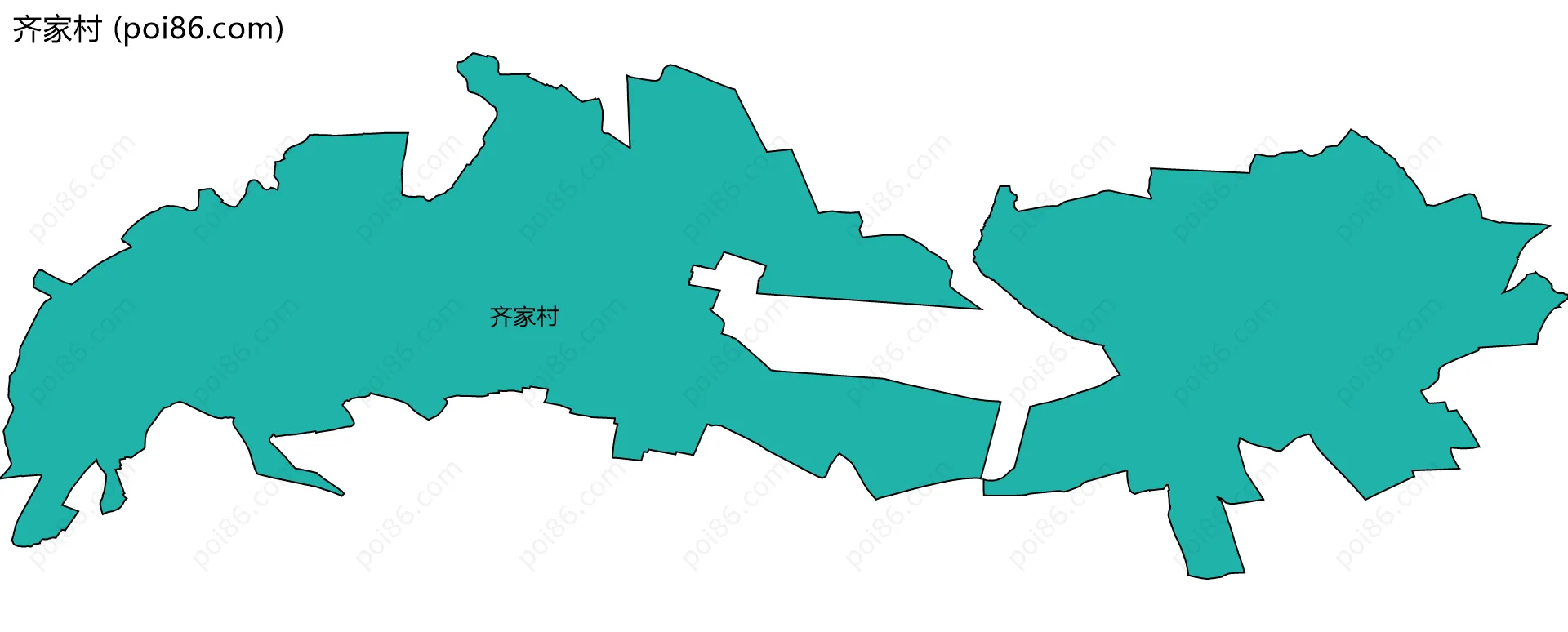 齐家村边界地图