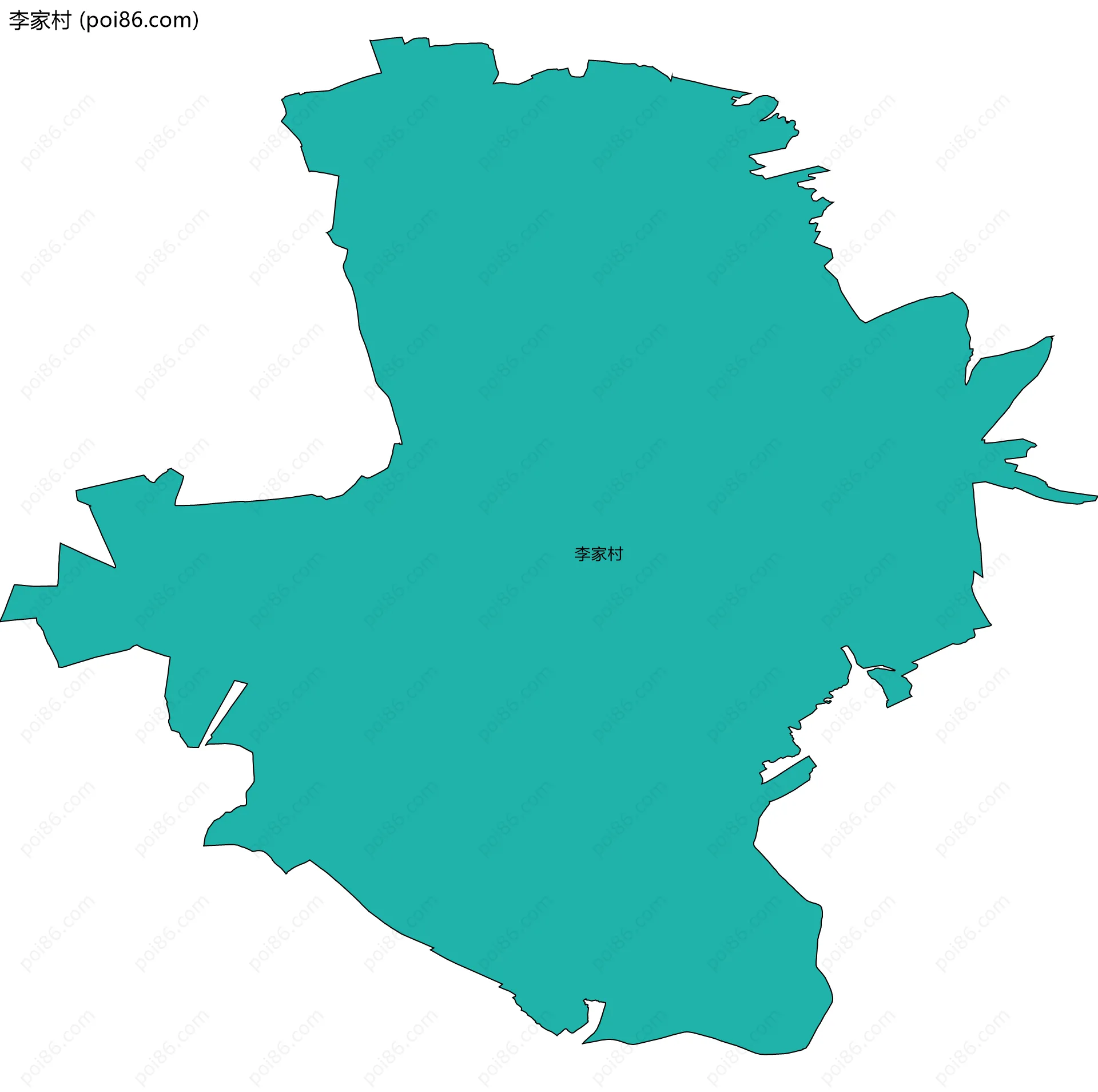 李家村边界地图