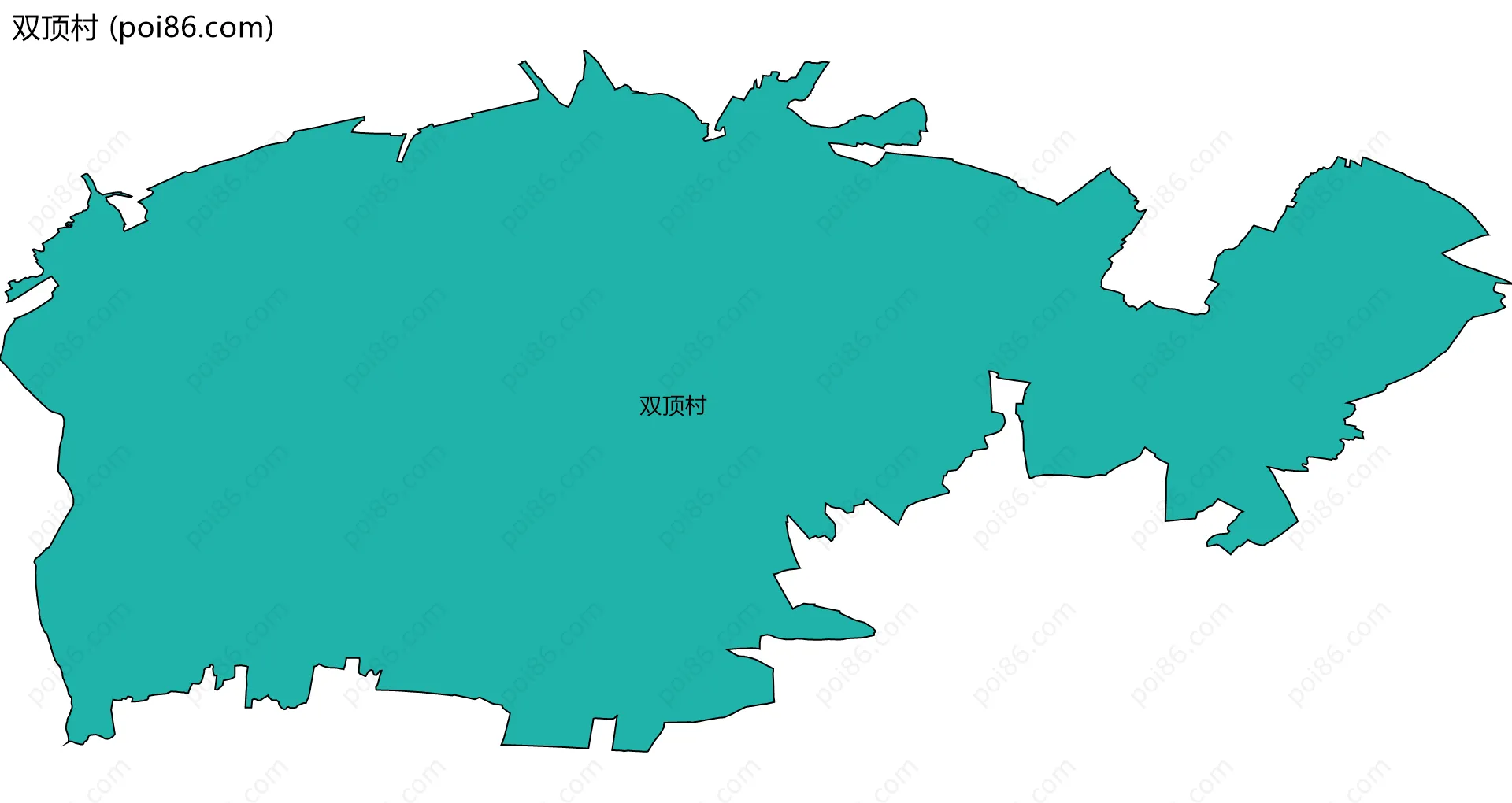双顶村边界地图