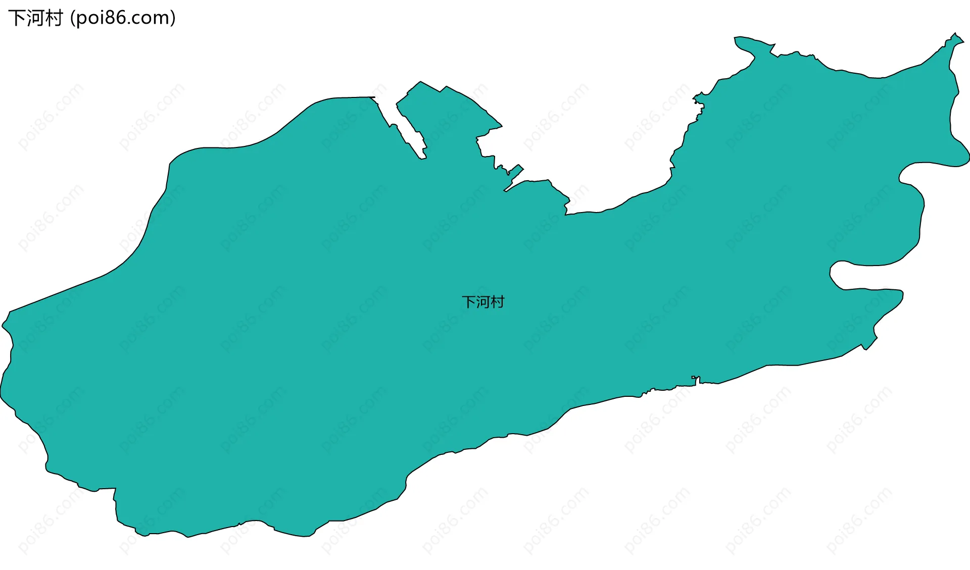 下河村边界地图