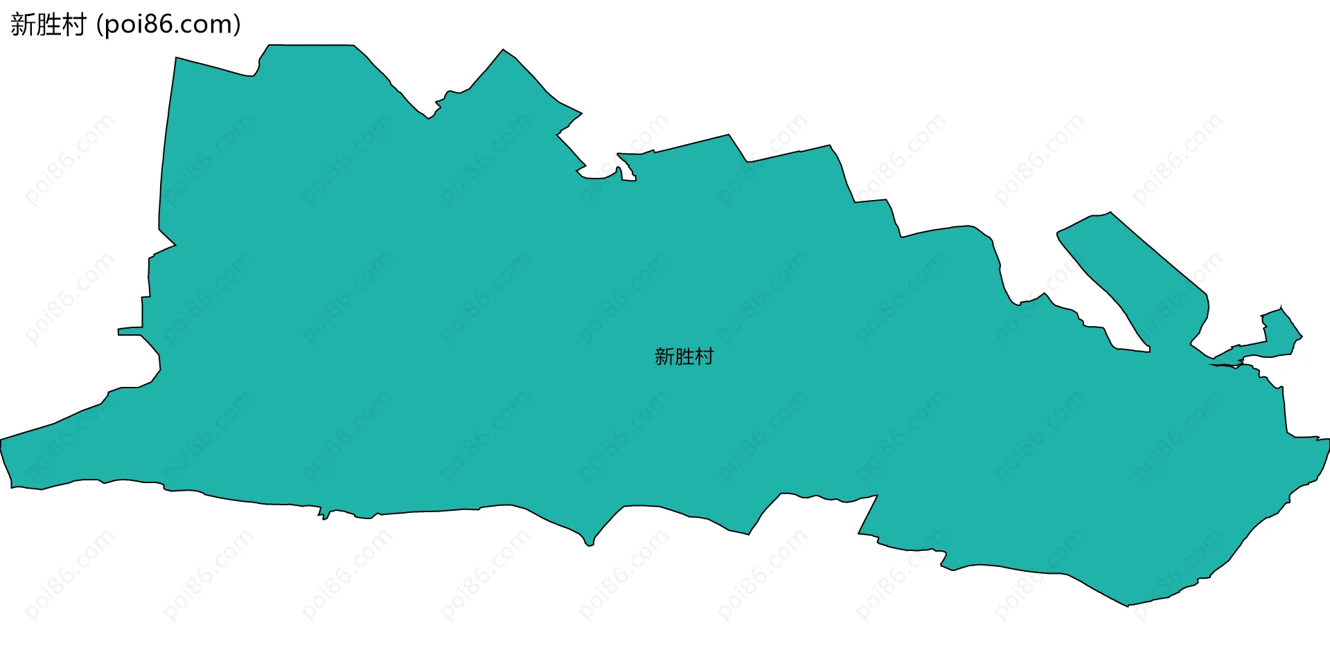 新胜村边界地图